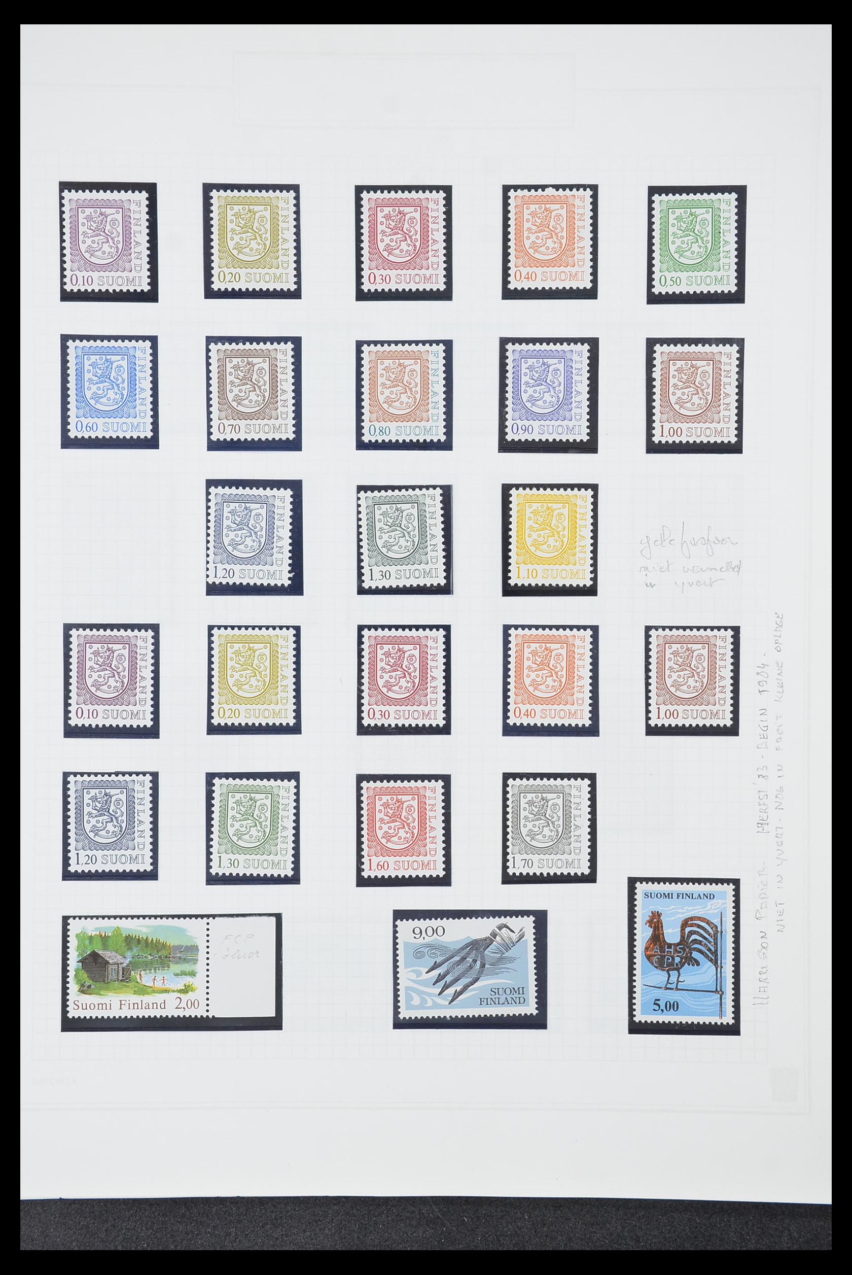 33831 096 - Postzegelverzameling 33831 Finland 1889-1998.