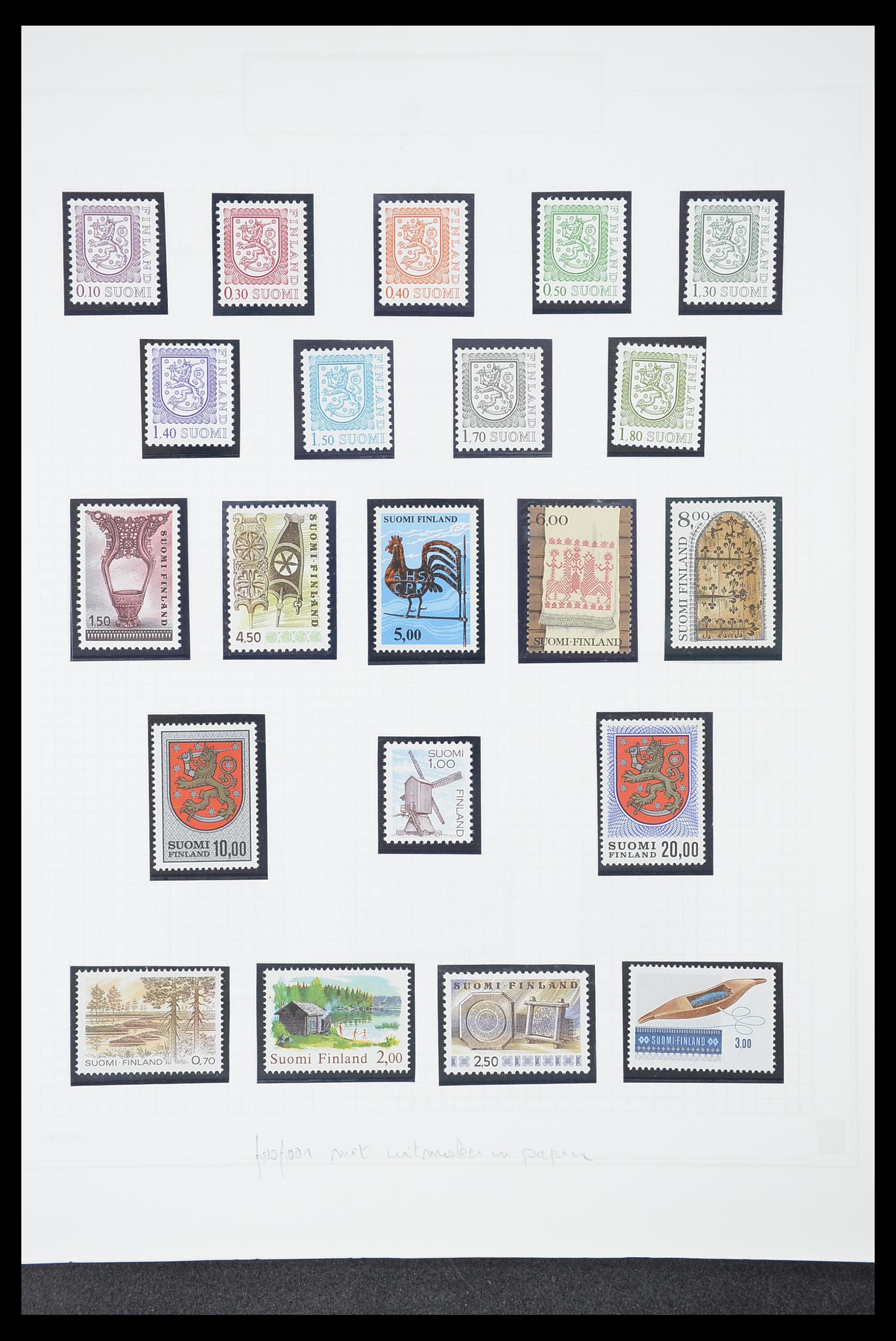 33831 097 - Postzegelverzameling 33831 Finland 1889-1998.