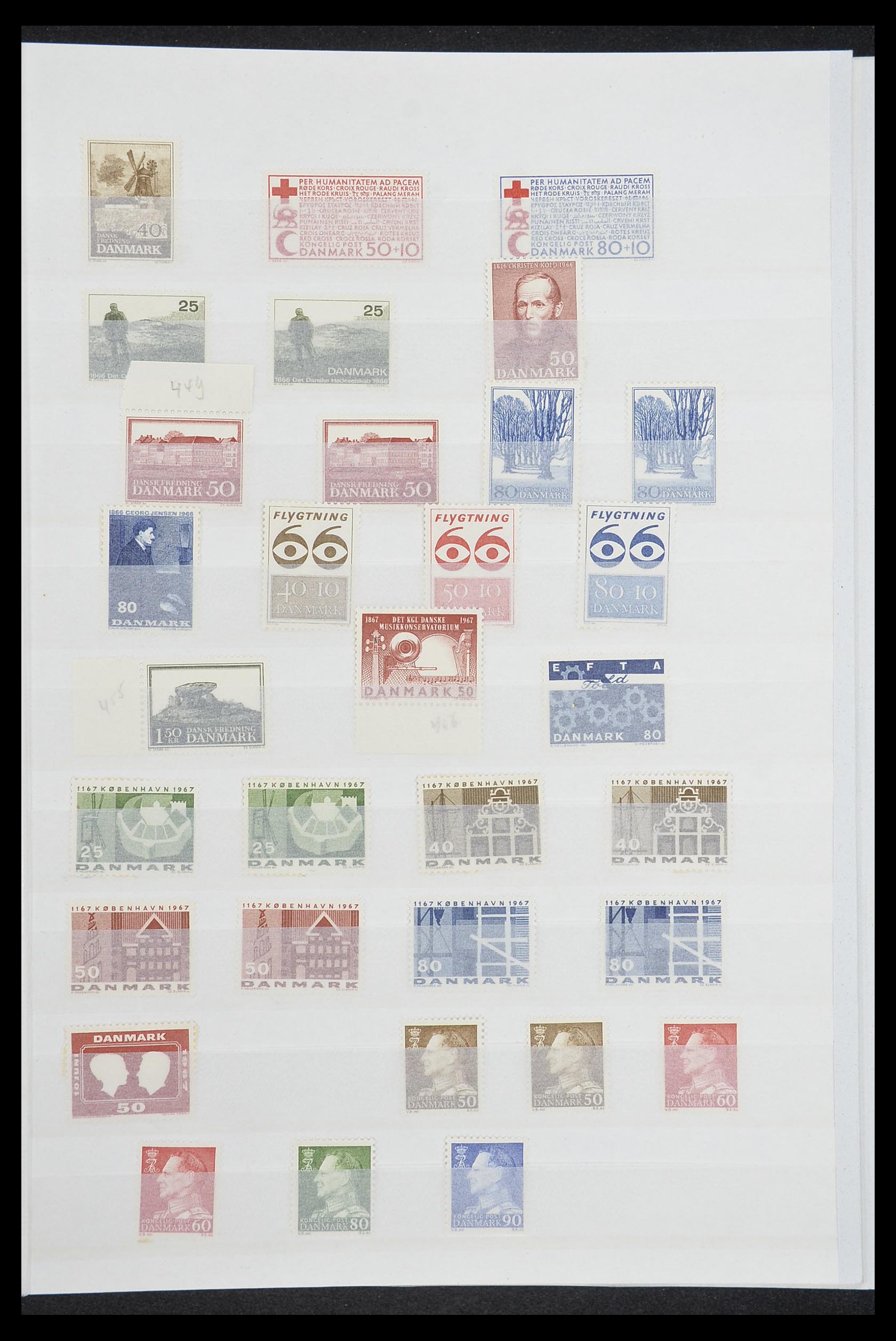 33832 011 - Postzegelverzameling 33832 Denemarken 1920-2015.