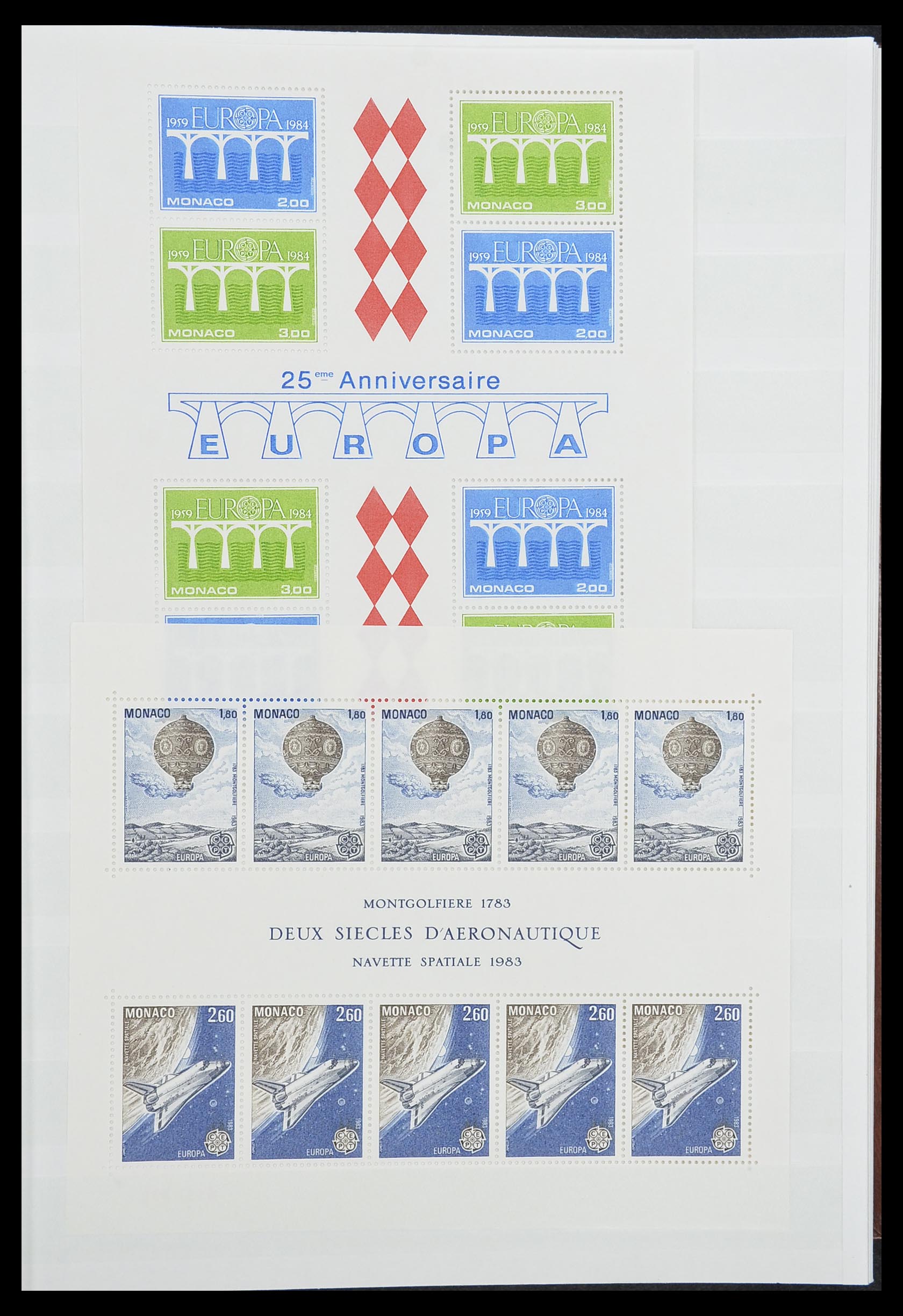 33833 001 - Stamp collection 33833 Monaco souvenir sheets 1979-2015.