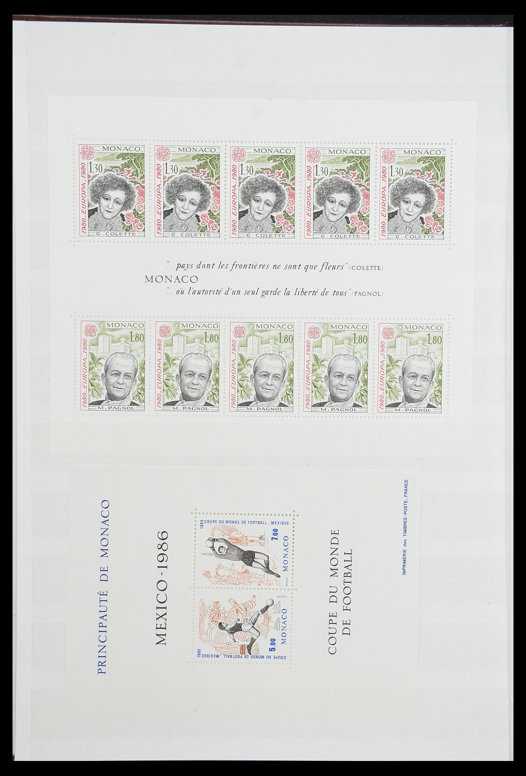 33833 006 - Stamp collection 33833 Monaco souvenir sheets 1979-2015.