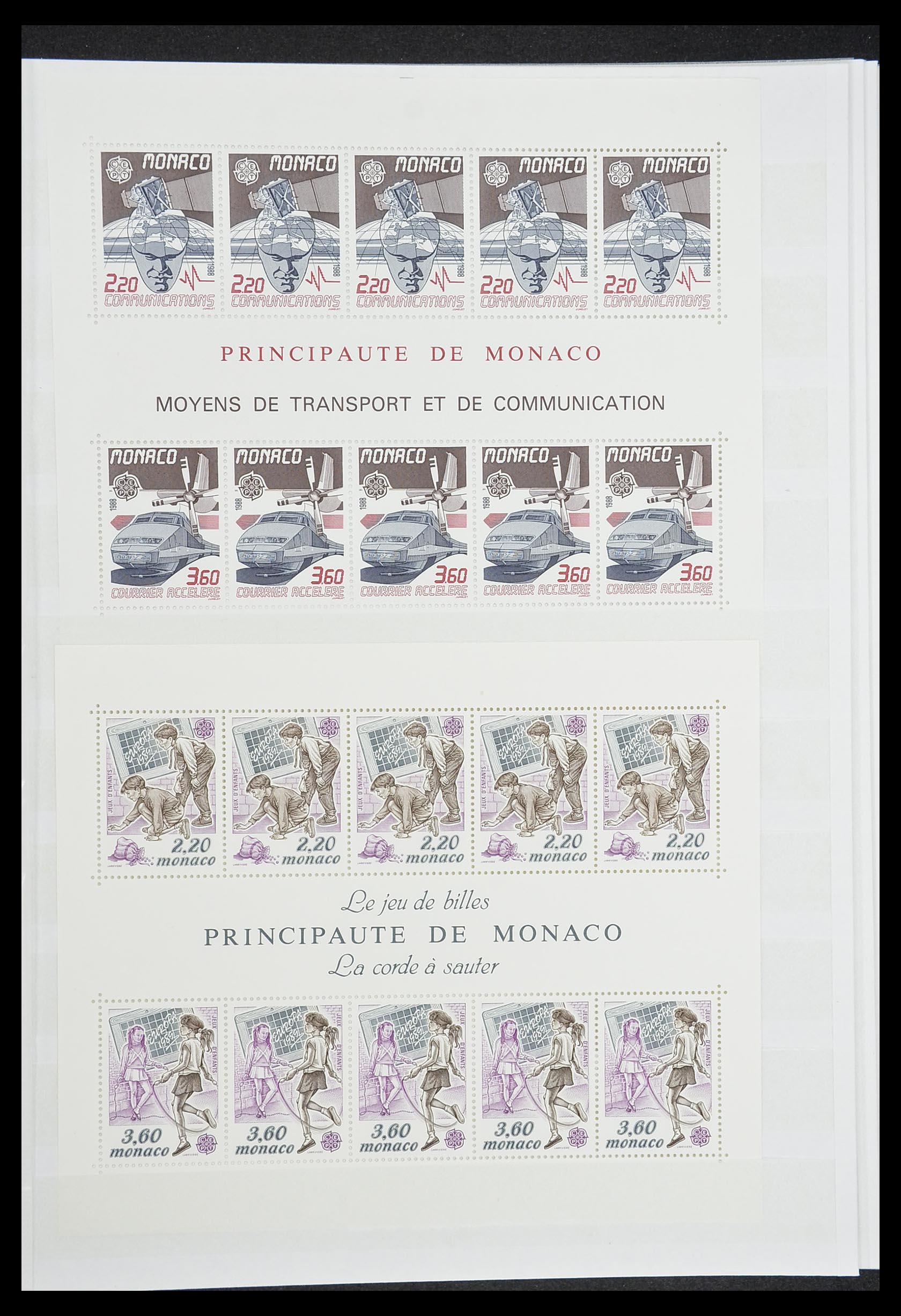 33833 009 - Stamp collection 33833 Monaco souvenir sheets 1979-2015.