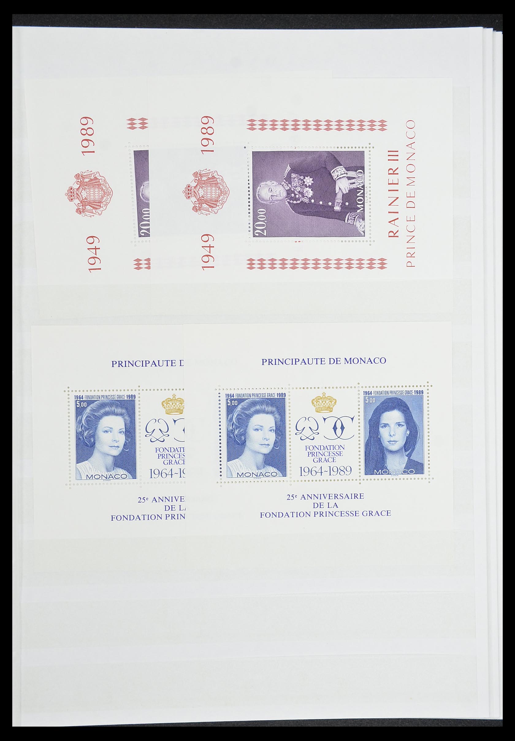 33833 011 - Stamp collection 33833 Monaco souvenir sheets 1979-2015.