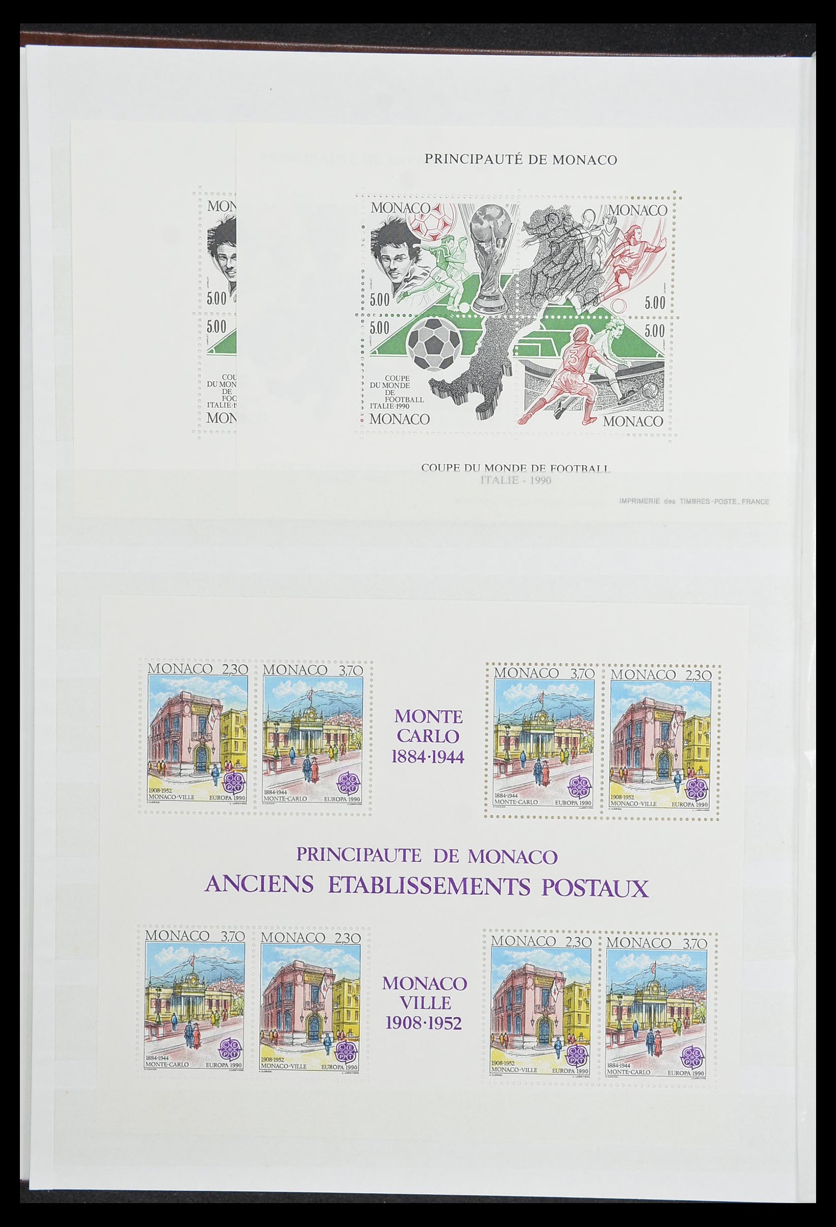 33833 012 - Stamp collection 33833 Monaco souvenir sheets 1979-2015.