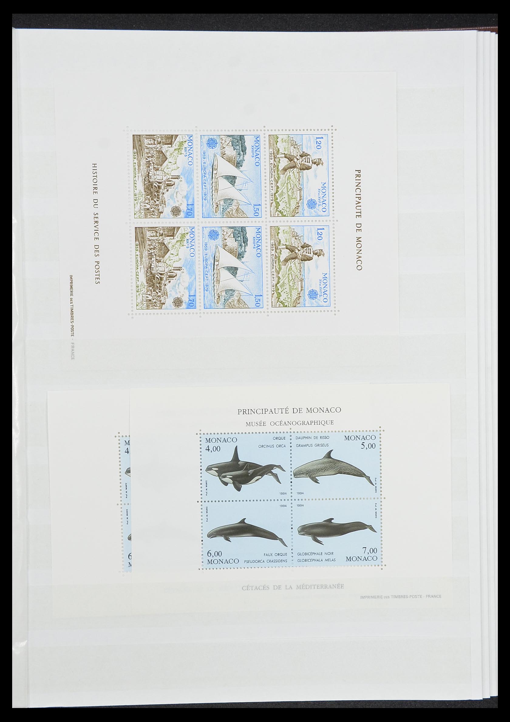 33833 031 - Stamp collection 33833 Monaco souvenir sheets 1979-2015.