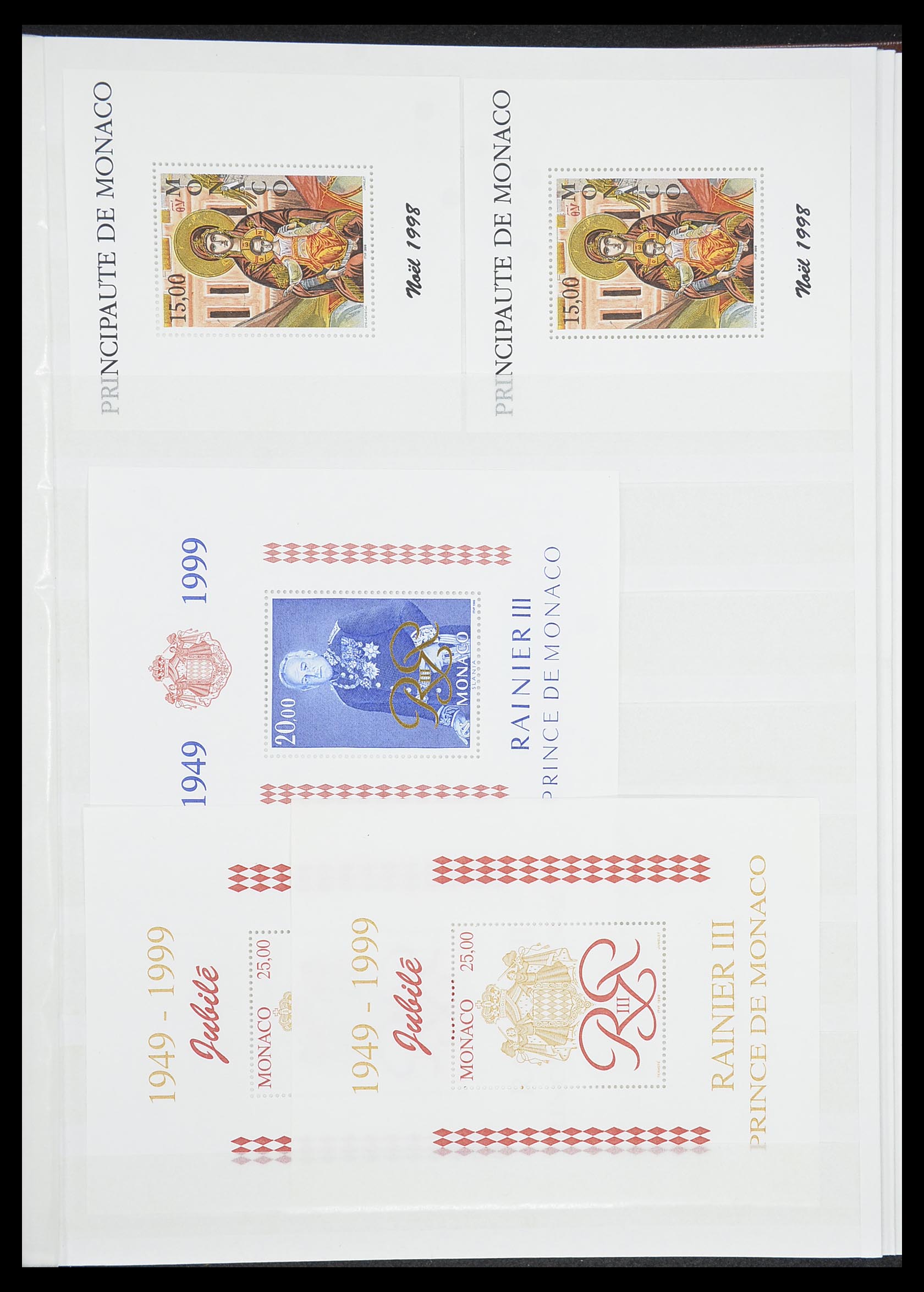 33833 033 - Stamp collection 33833 Monaco souvenir sheets 1979-2015.