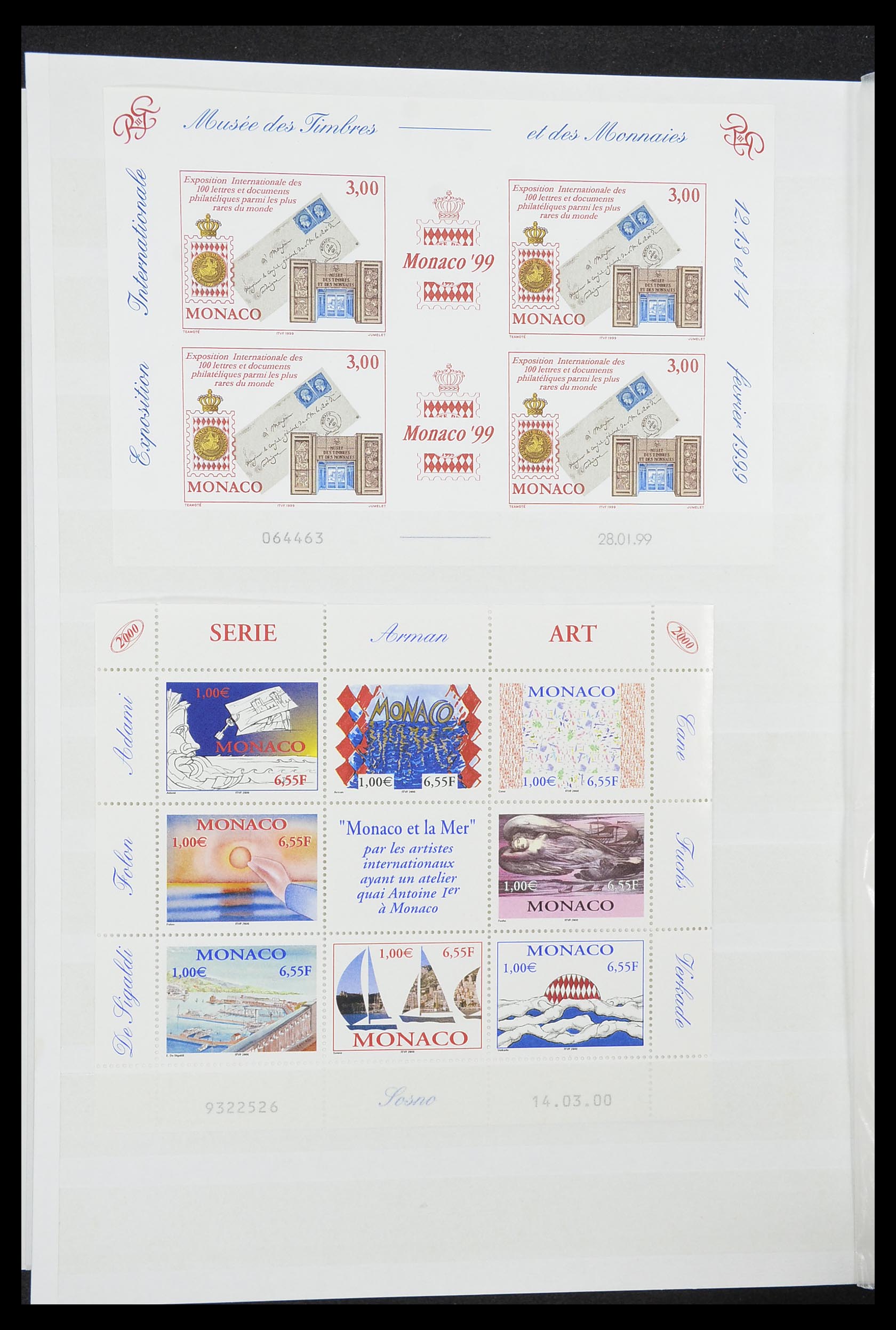 33833 034 - Stamp collection 33833 Monaco souvenir sheets 1979-2015.