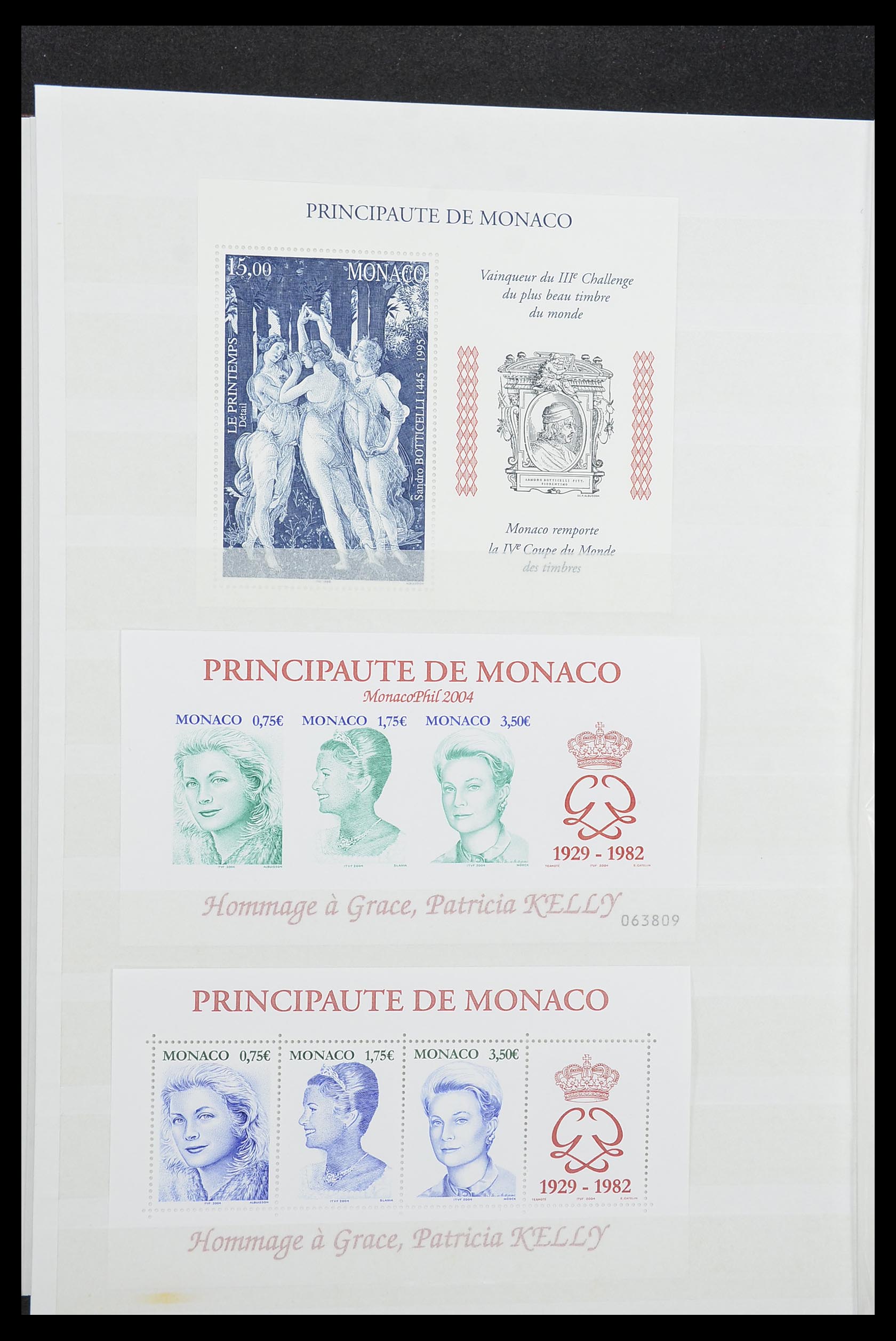 33833 036 - Stamp collection 33833 Monaco souvenir sheets 1979-2015.