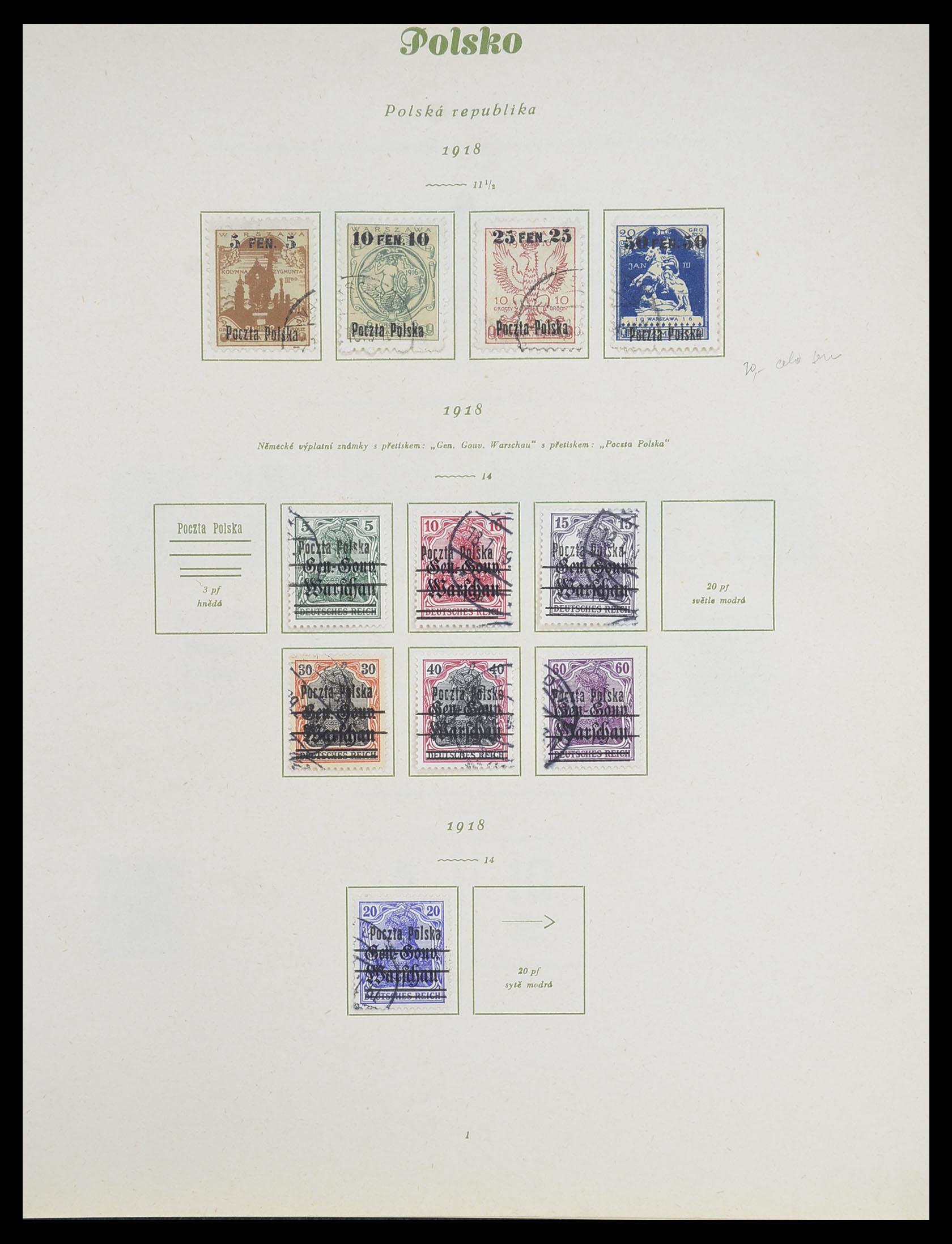 33835 001 - Postzegelverzameling 33835 Polen 1918-1939.