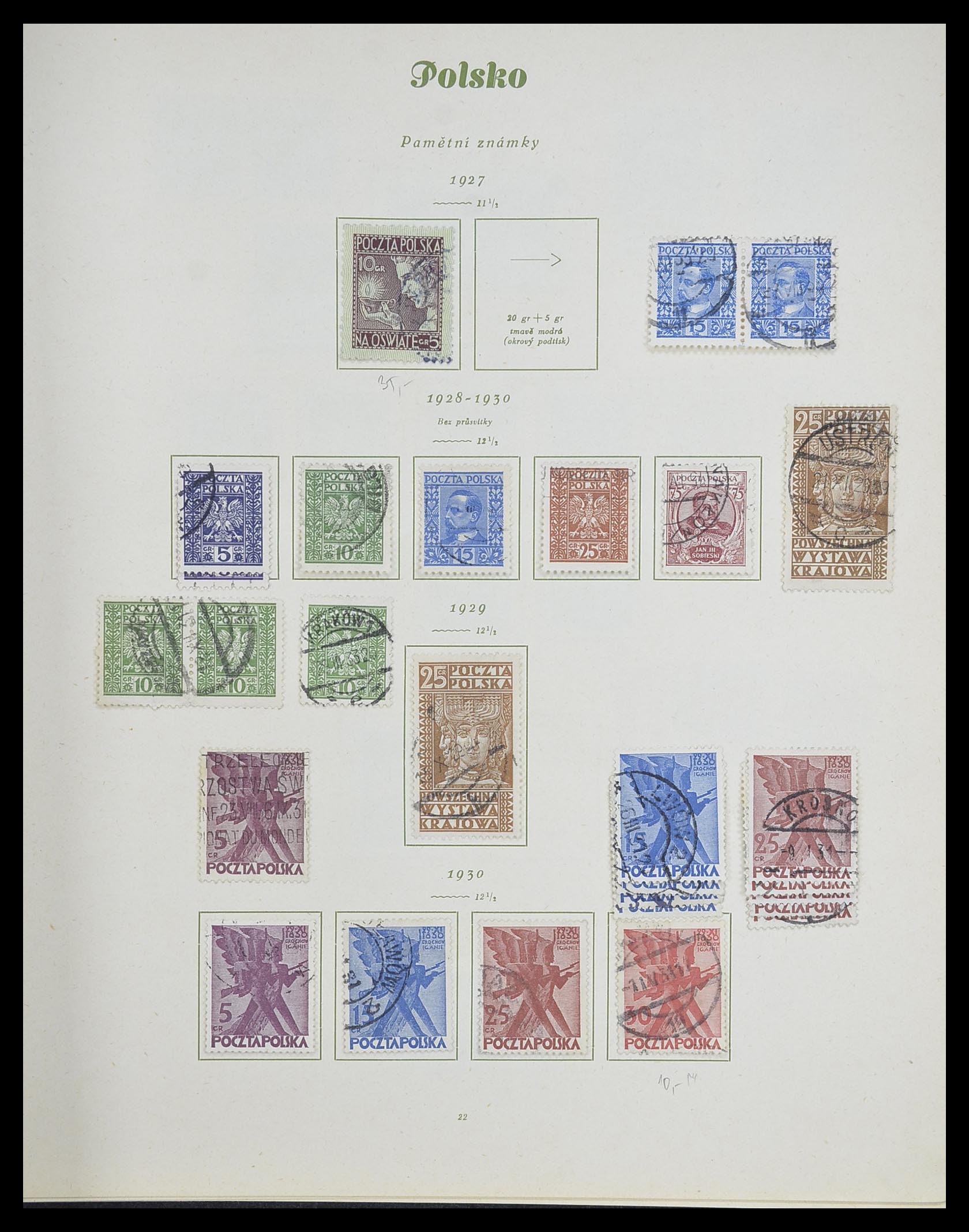 33835 022 - Postzegelverzameling 33835 Polen 1918-1939.