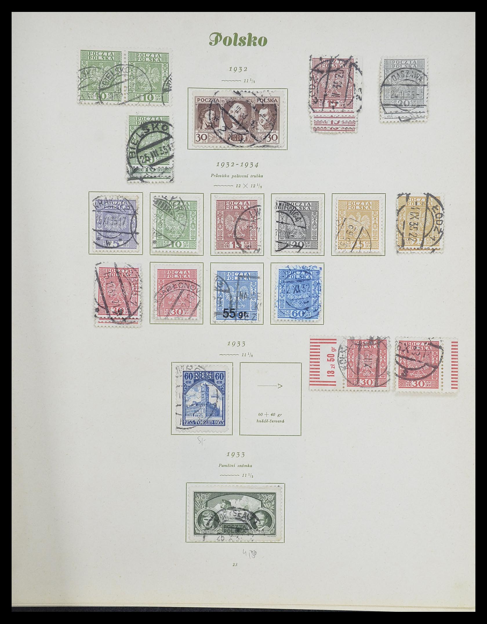 33835 023 - Postzegelverzameling 33835 Polen 1918-1939.