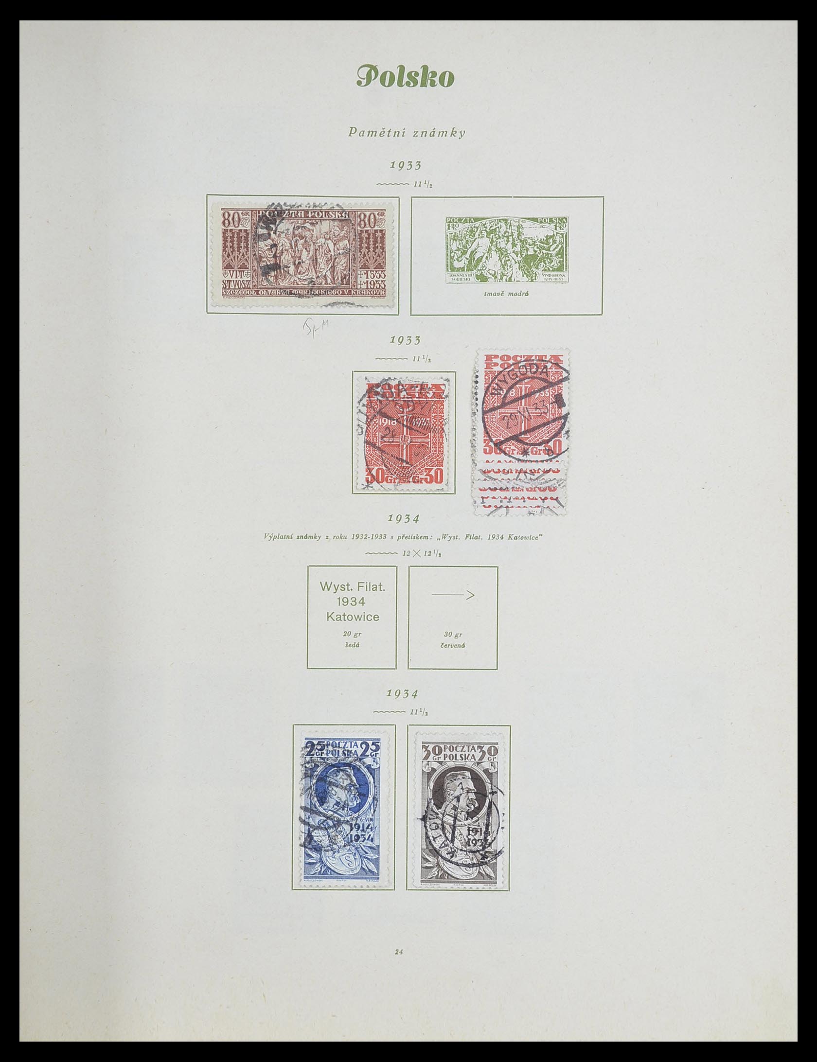 33835 024 - Postzegelverzameling 33835 Polen 1918-1939.