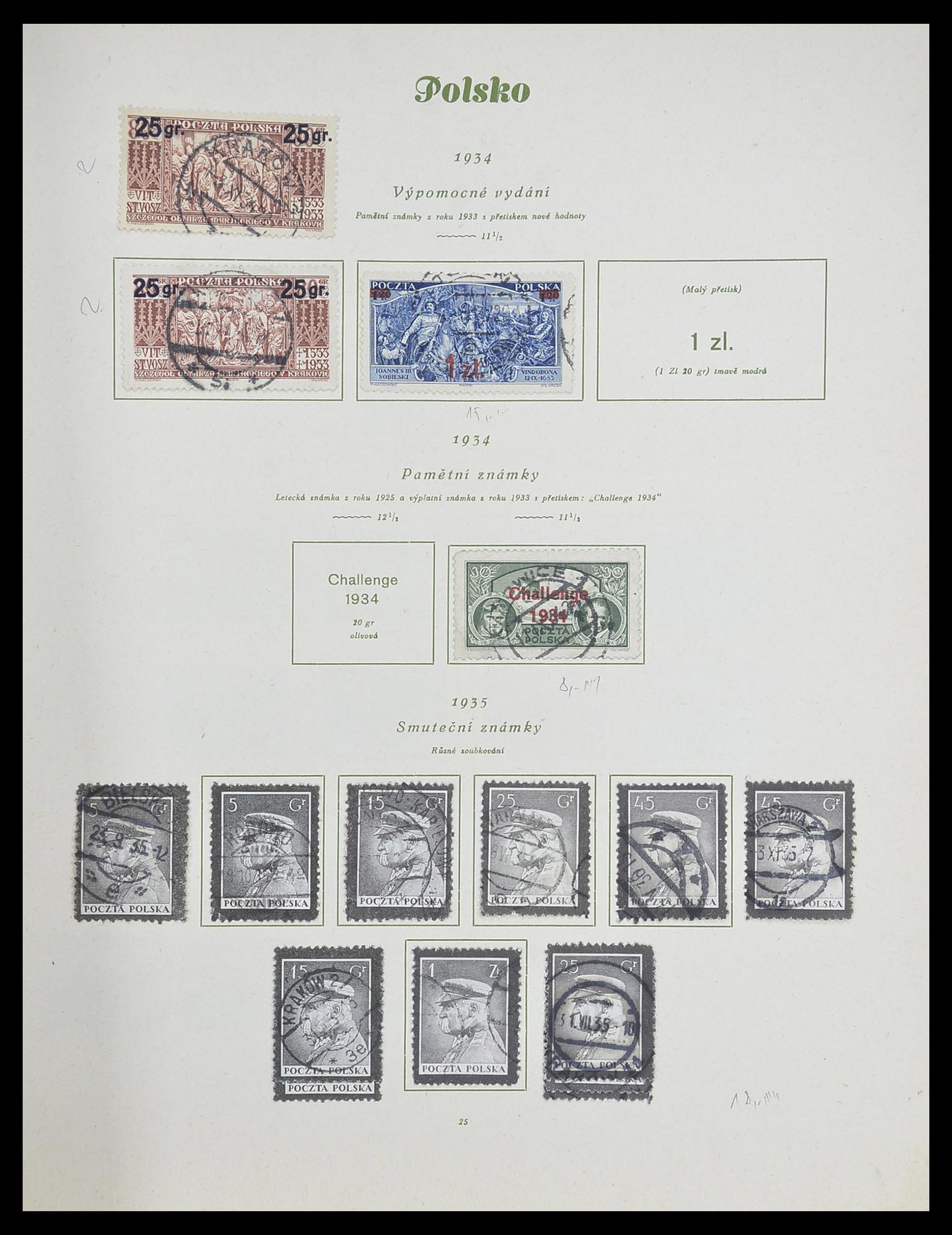 33835 025 - Postzegelverzameling 33835 Polen 1918-1939.