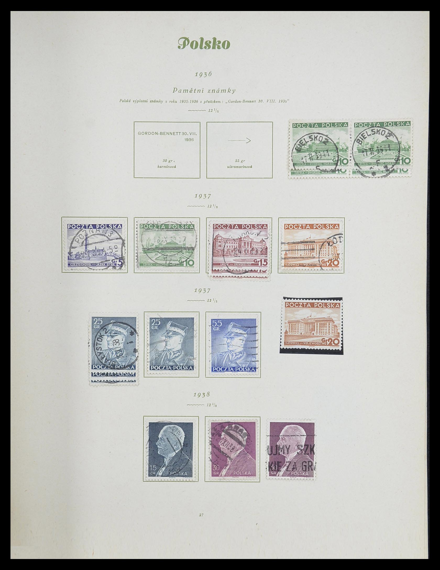 33835 027 - Postzegelverzameling 33835 Polen 1918-1939.