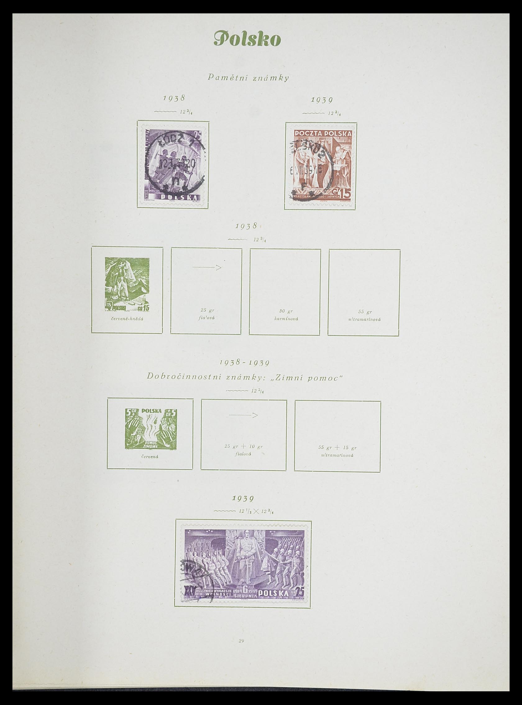 33835 029 - Postzegelverzameling 33835 Polen 1918-1939.
