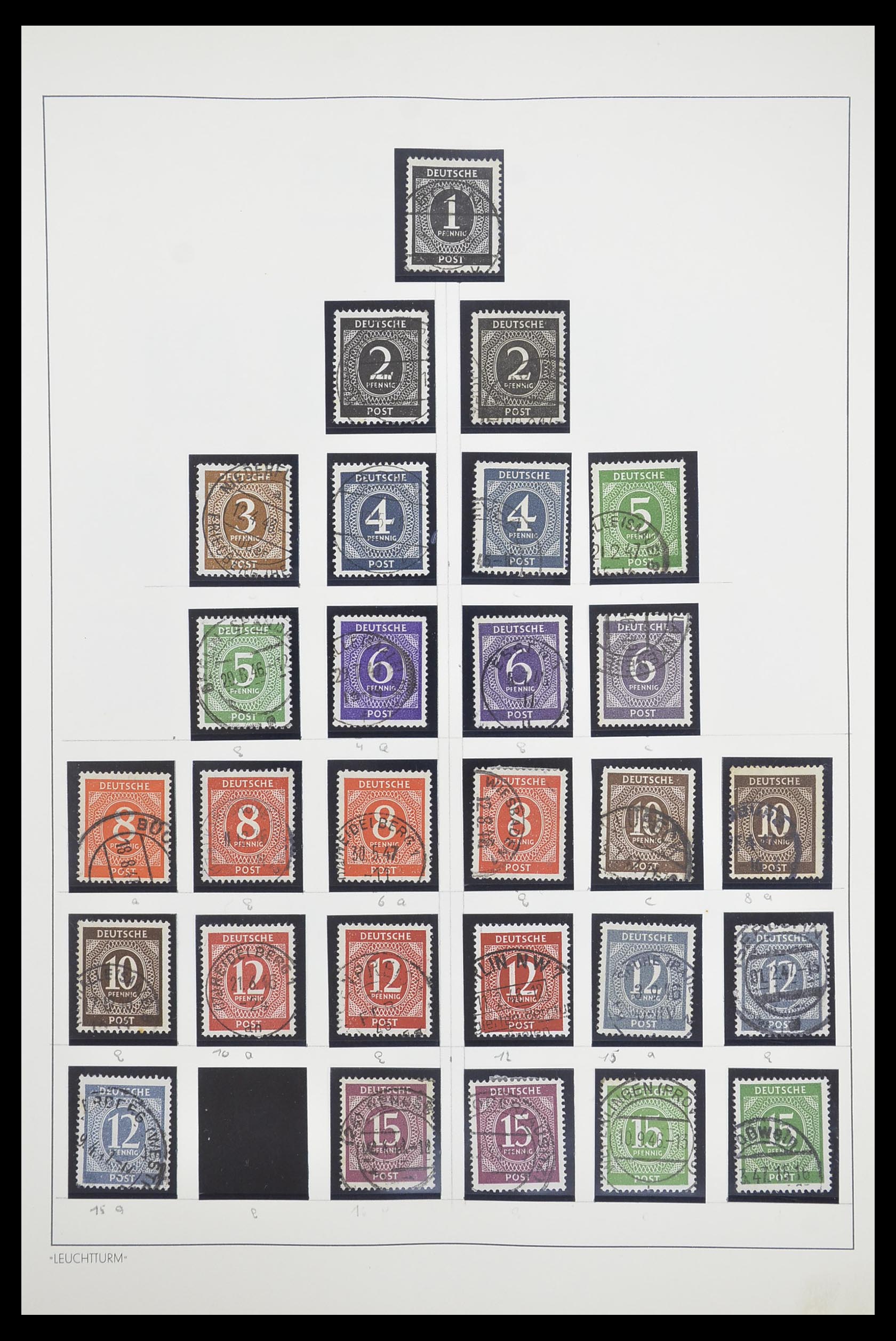 33837 001 - Postzegelverzameling 33837 Duitse Zones 1945-1948.