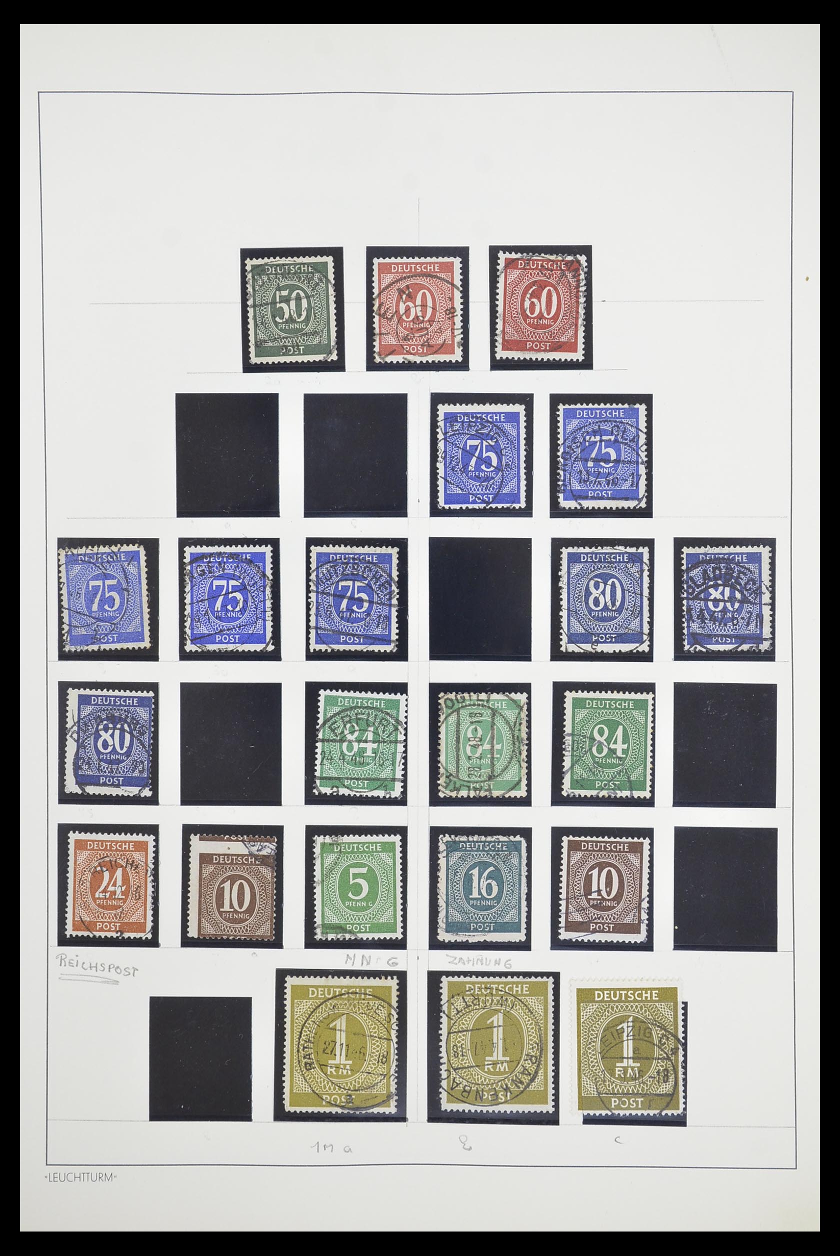 33837 003 - Stamp collection 33837 German Zones 1945-1948.