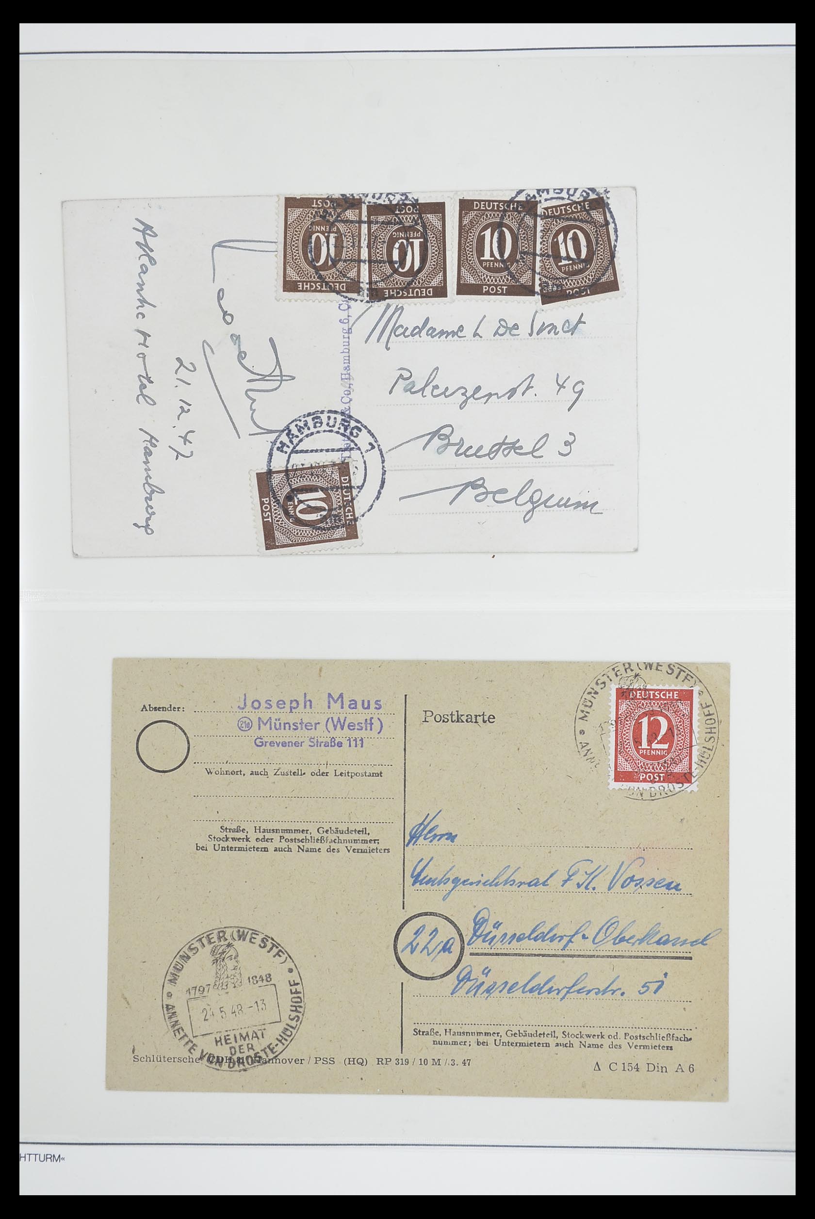 33837 010 - Postzegelverzameling 33837 Duitse Zones 1945-1948.