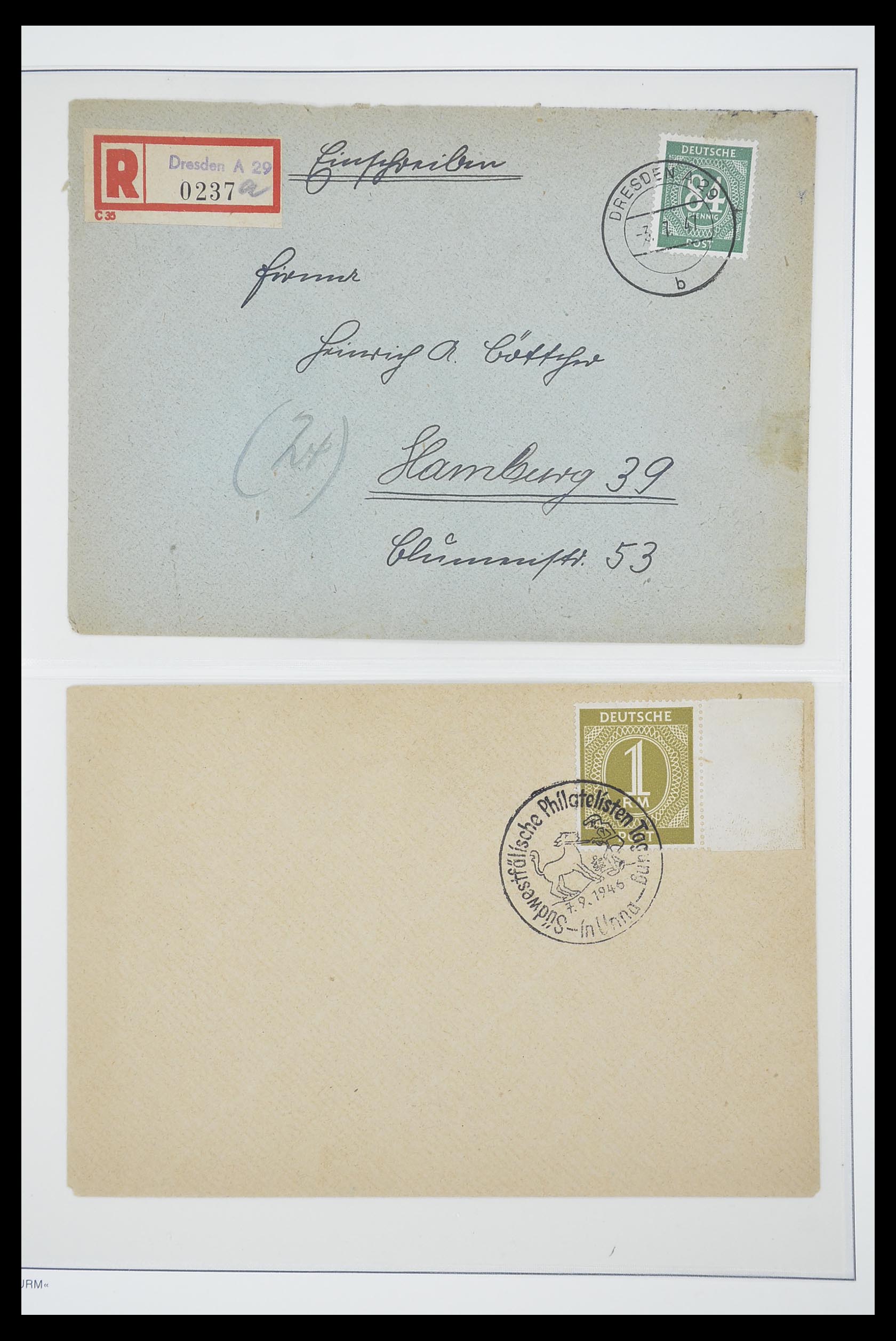 33837 015 - Postzegelverzameling 33837 Duitse Zones 1945-1948.