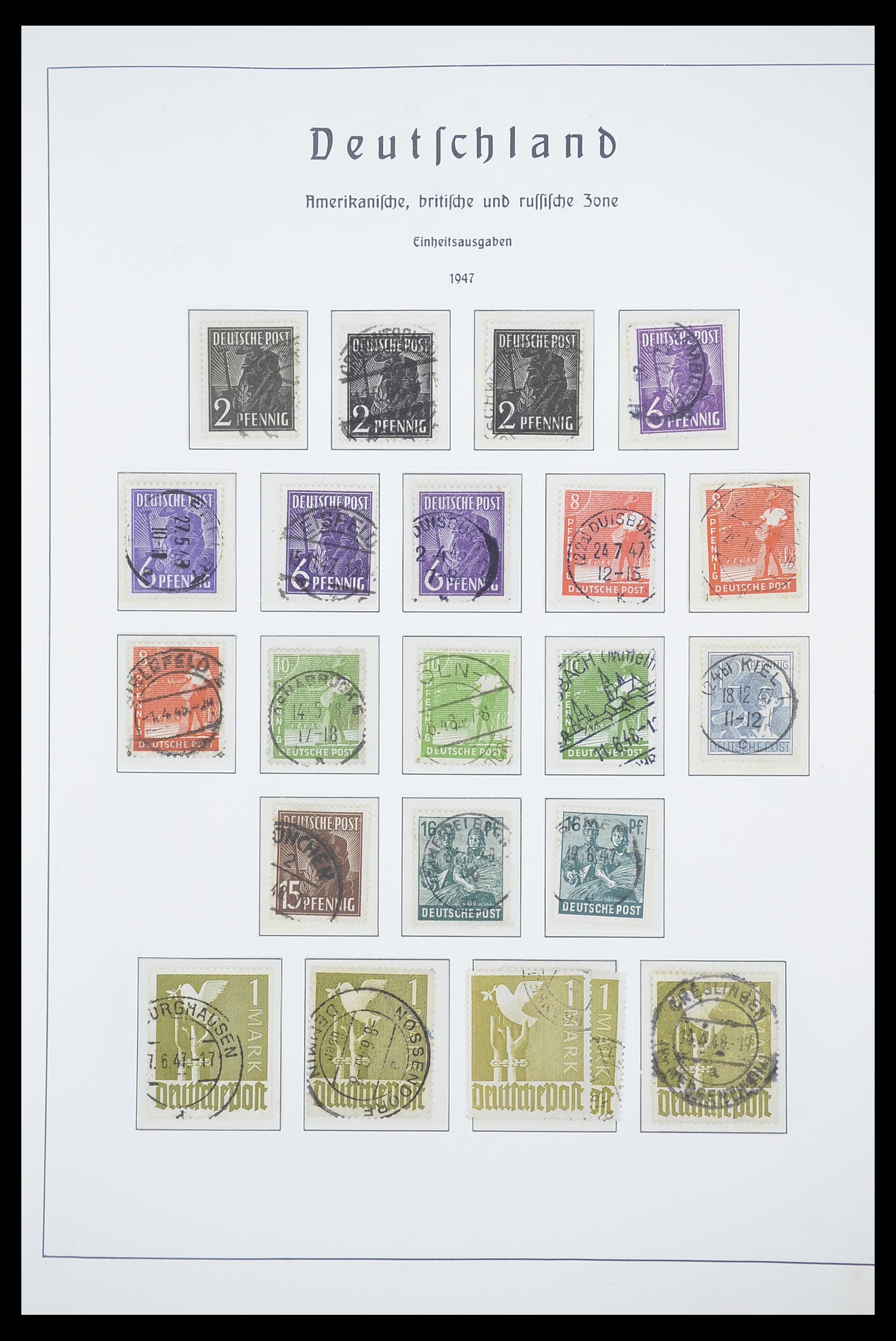 33837 017 - Postzegelverzameling 33837 Duitse Zones 1945-1948.