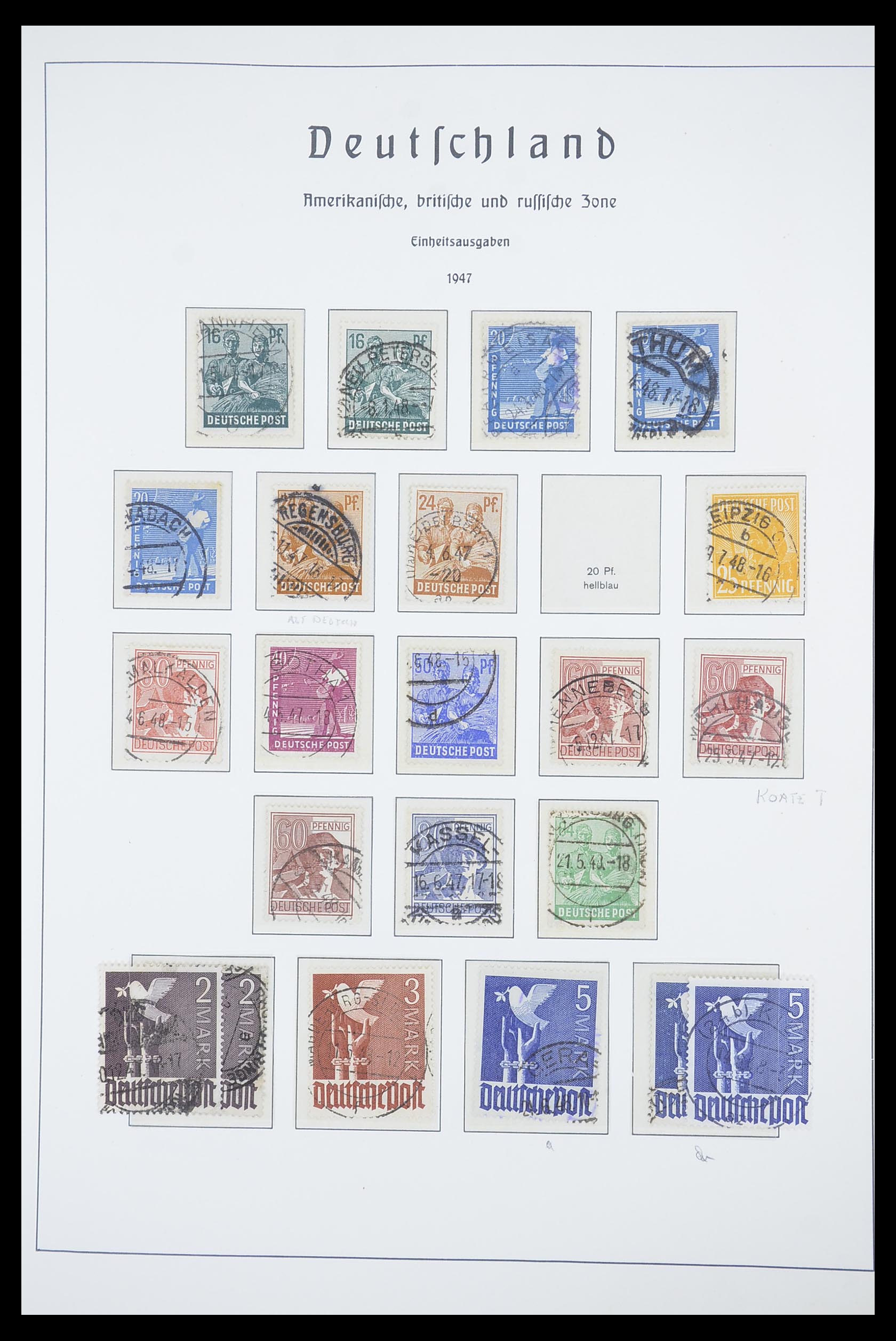 33837 018 - Postzegelverzameling 33837 Duitse Zones 1945-1948.