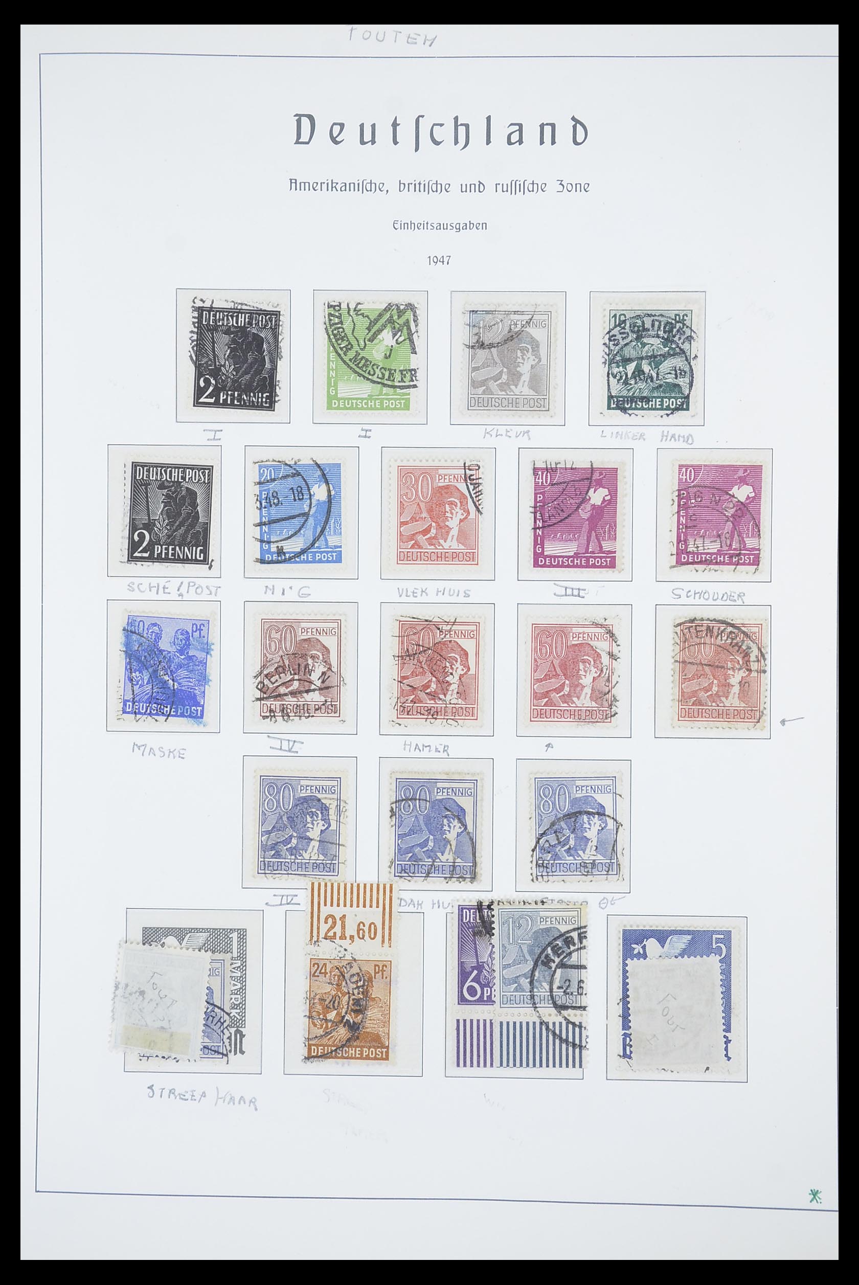 33837 019 - Stamp collection 33837 German Zones 1945-1948.