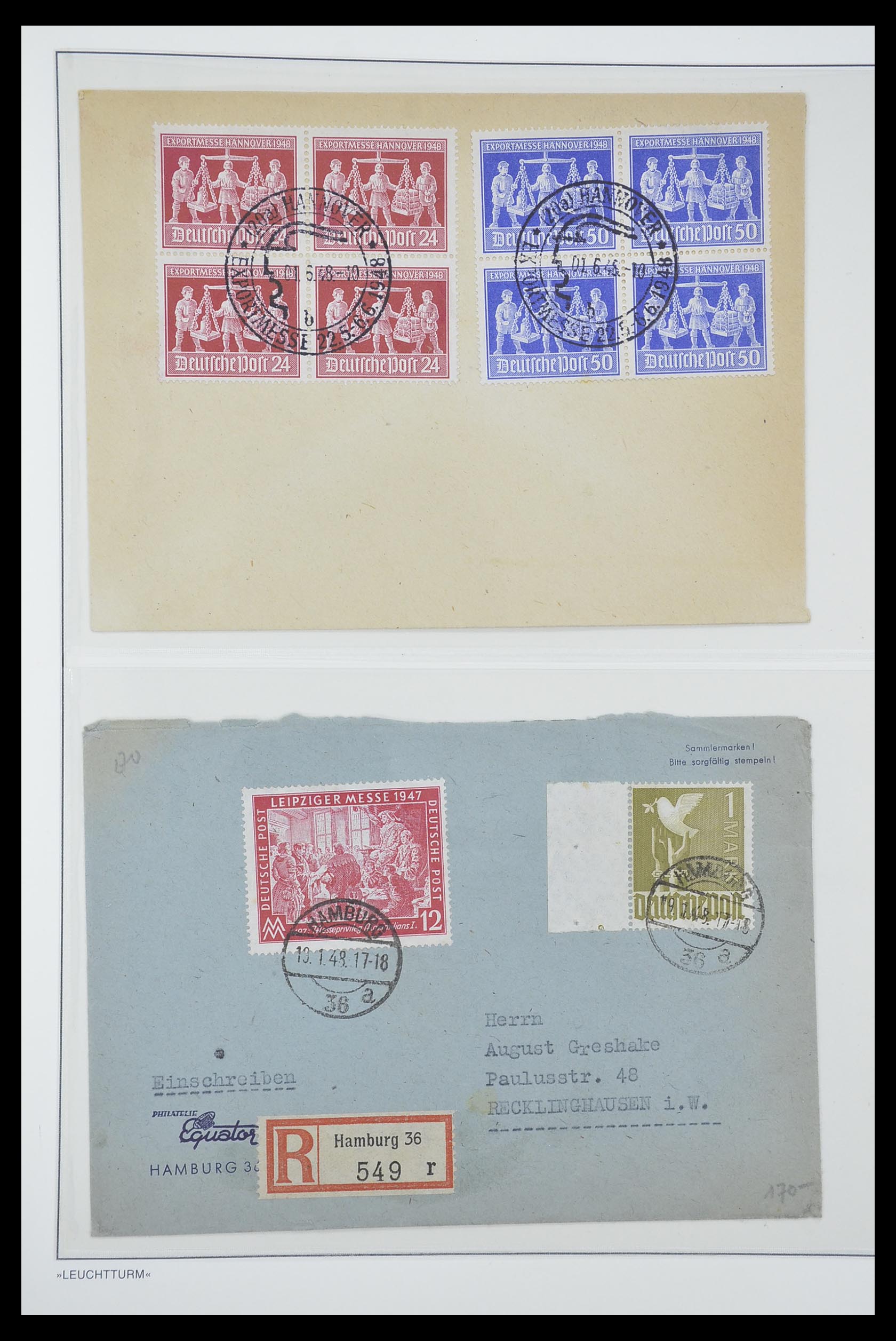 33837 038 - Postzegelverzameling 33837 Duitse Zones 1945-1948.