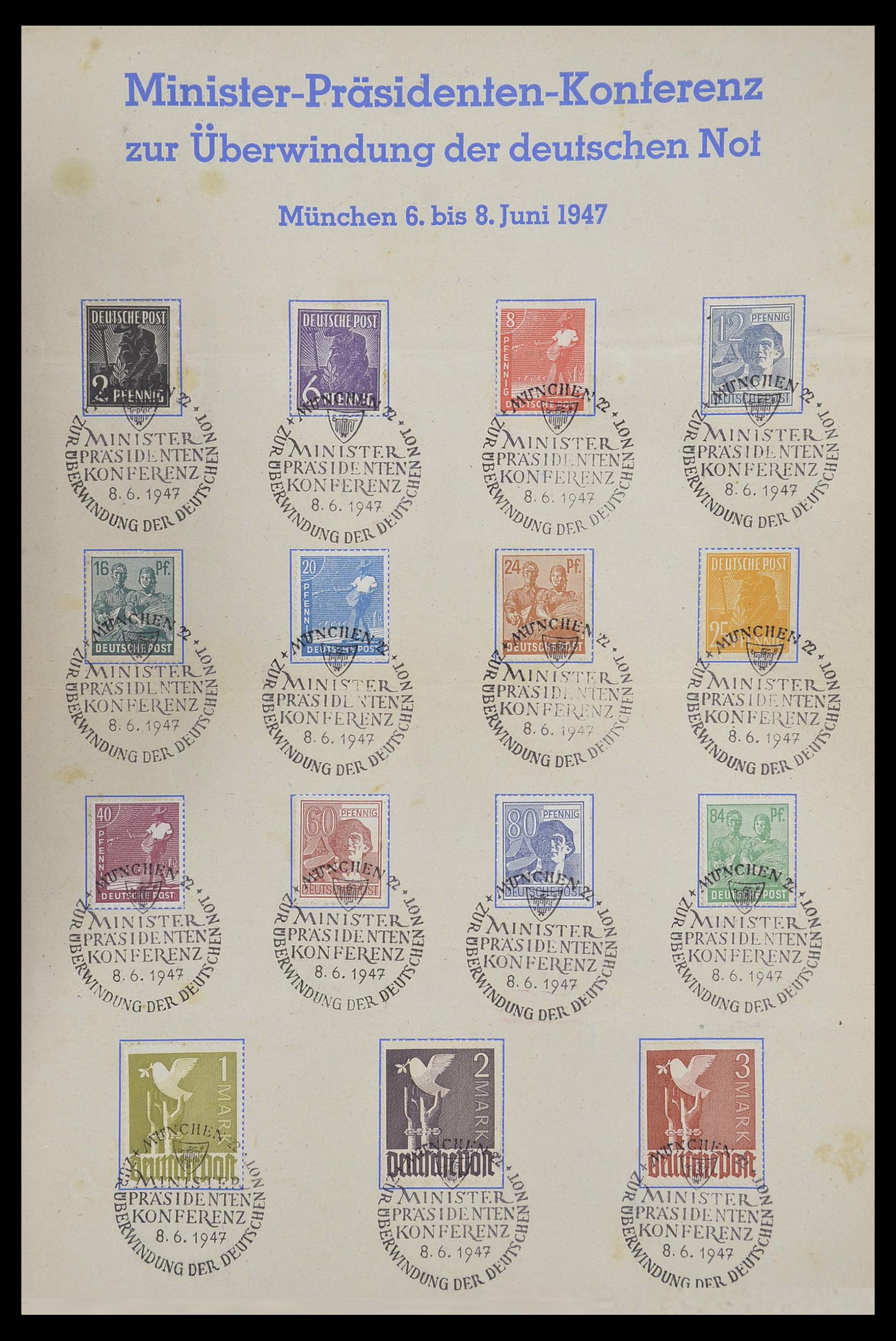 33837 075 - Postzegelverzameling 33837 Duitse Zones 1945-1948.