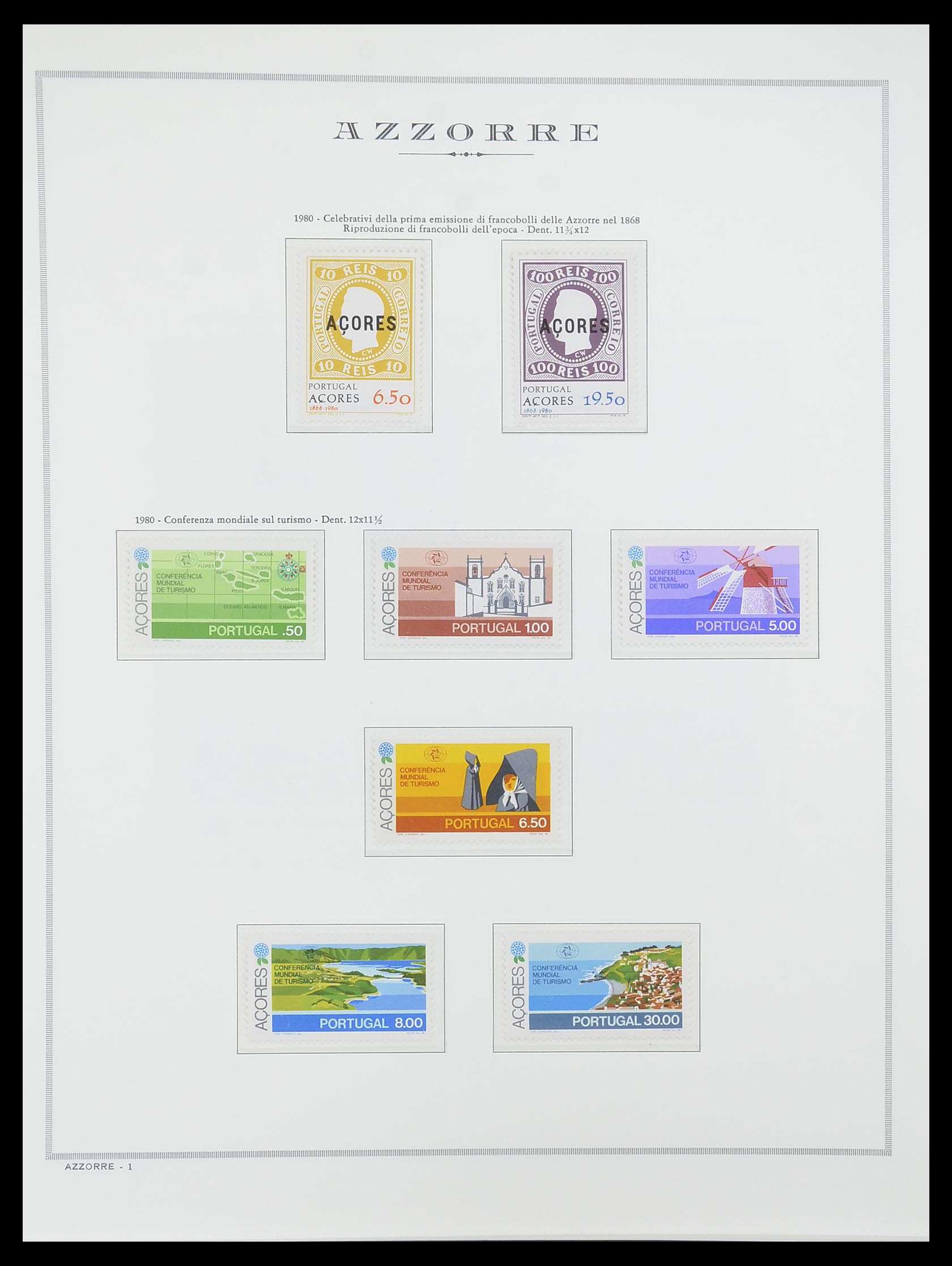 33841 001 - Postzegelverzameling 33841 Azoren en Madeira 1980-2010.