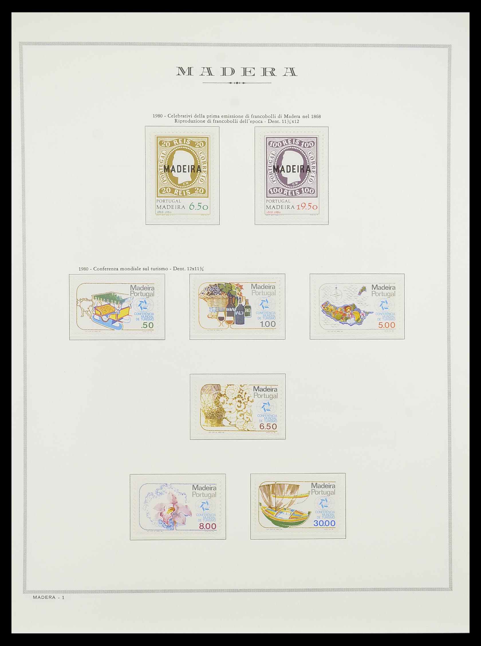 33841 073 - Postzegelverzameling 33841 Azoren en Madeira 1980-2010.