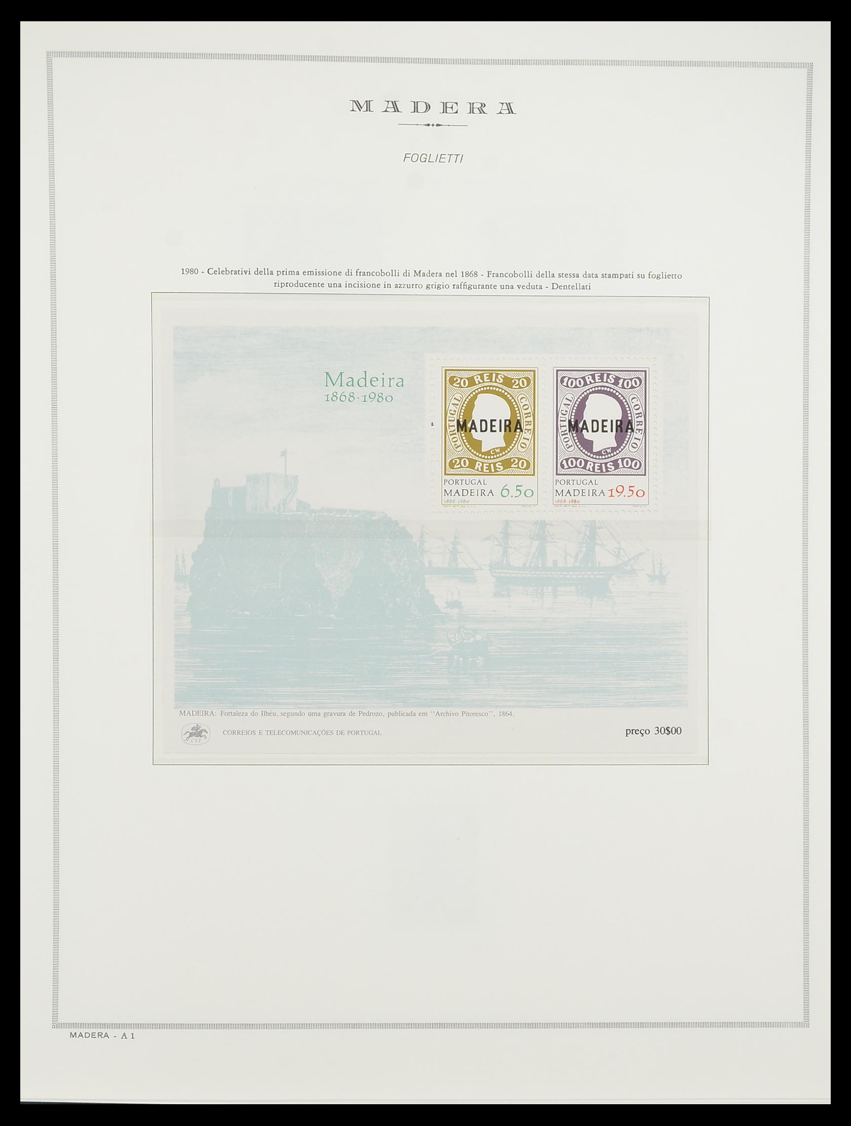 33841 074 - Postzegelverzameling 33841 Azoren en Madeira 1980-2010.