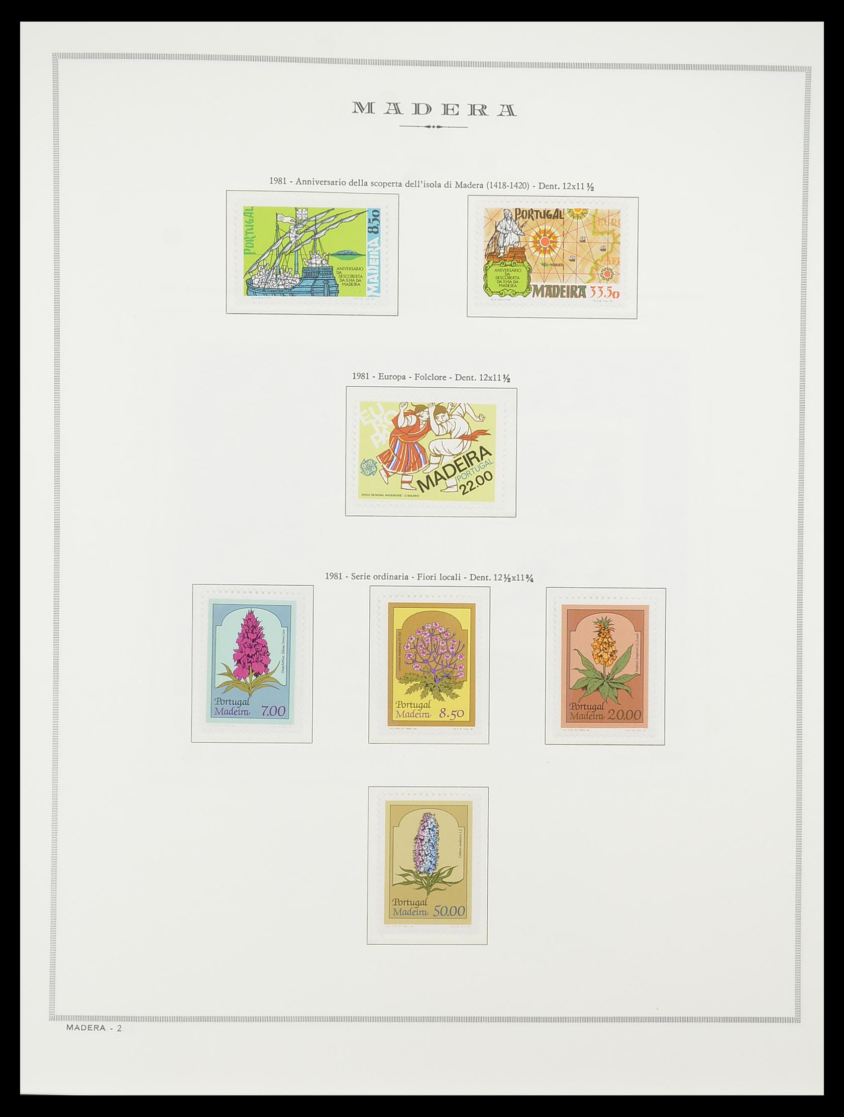 33841 075 - Postzegelverzameling 33841 Azoren en Madeira 1980-2010.