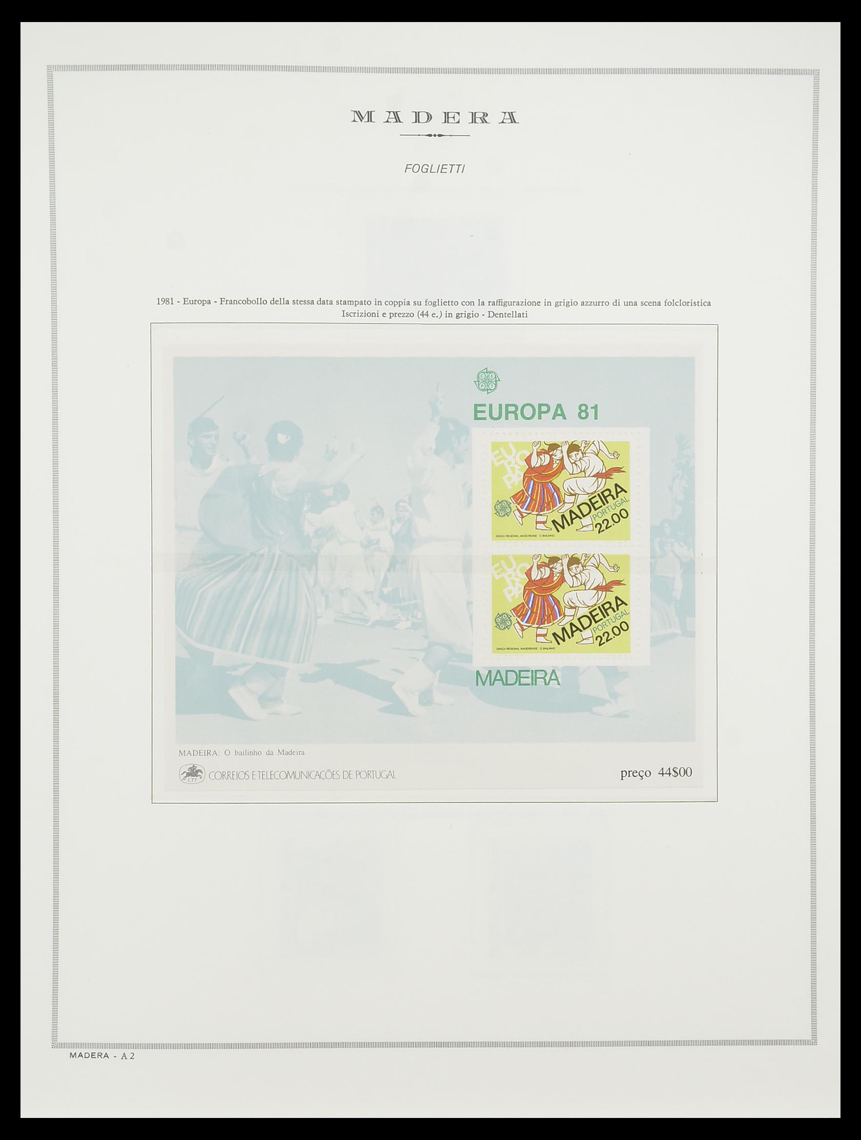 33841 076 - Postzegelverzameling 33841 Azoren en Madeira 1980-2010.