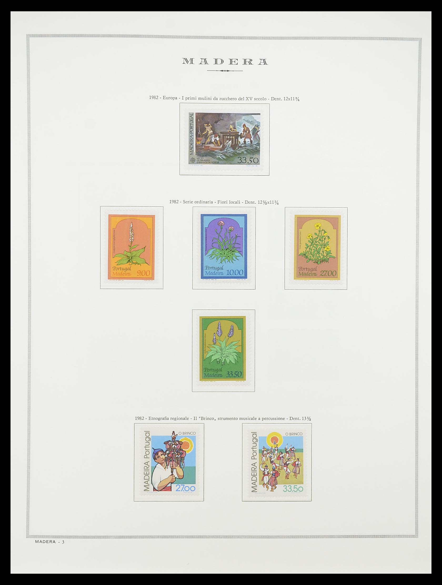 33841 077 - Postzegelverzameling 33841 Azoren en Madeira 1980-2010.