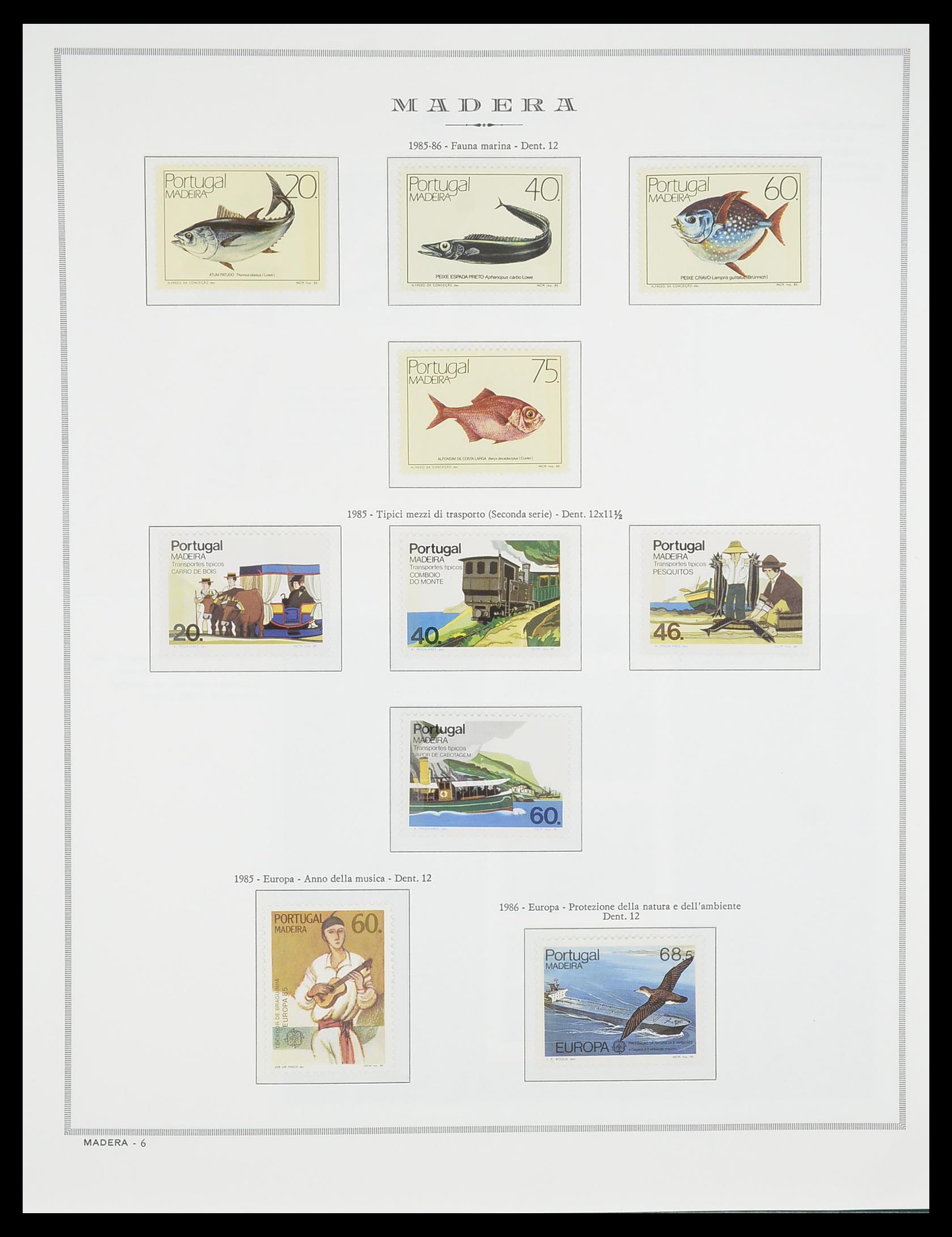 33841 083 - Postzegelverzameling 33841 Azoren en Madeira 1980-2010.