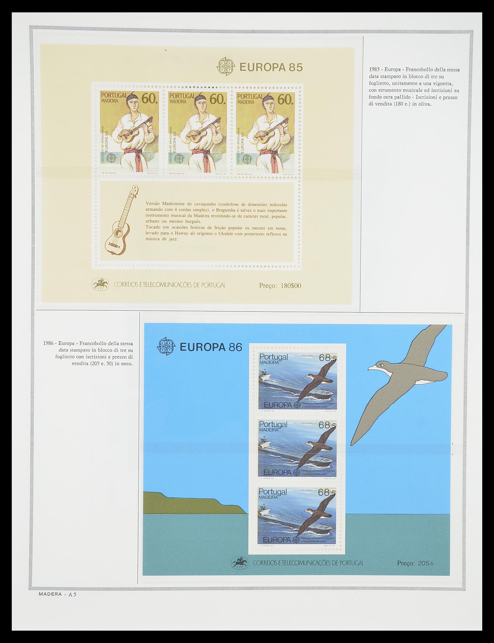 33841 084 - Postzegelverzameling 33841 Azoren en Madeira 1980-2010.