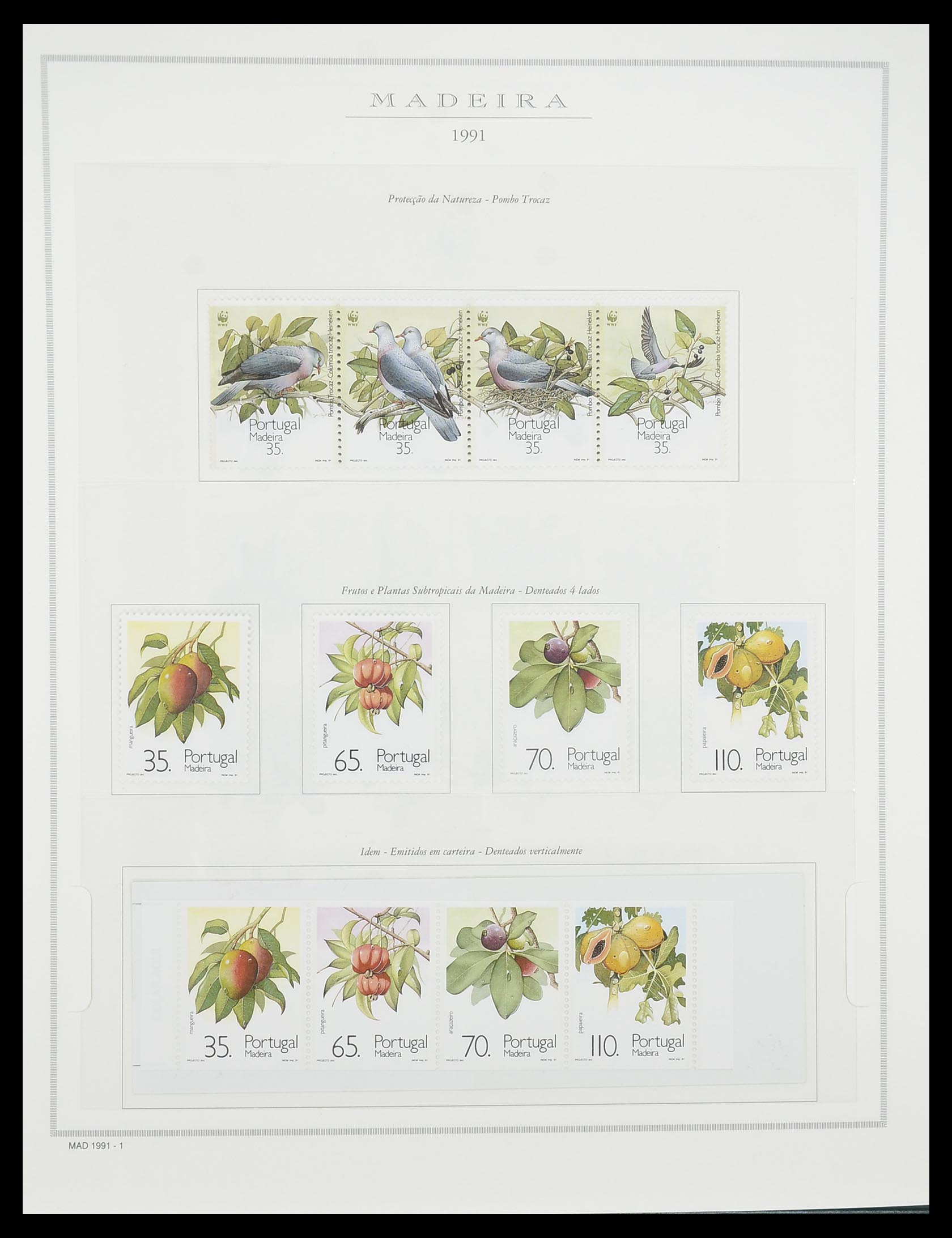 33841 096 - Postzegelverzameling 33841 Azoren en Madeira 1980-2010.