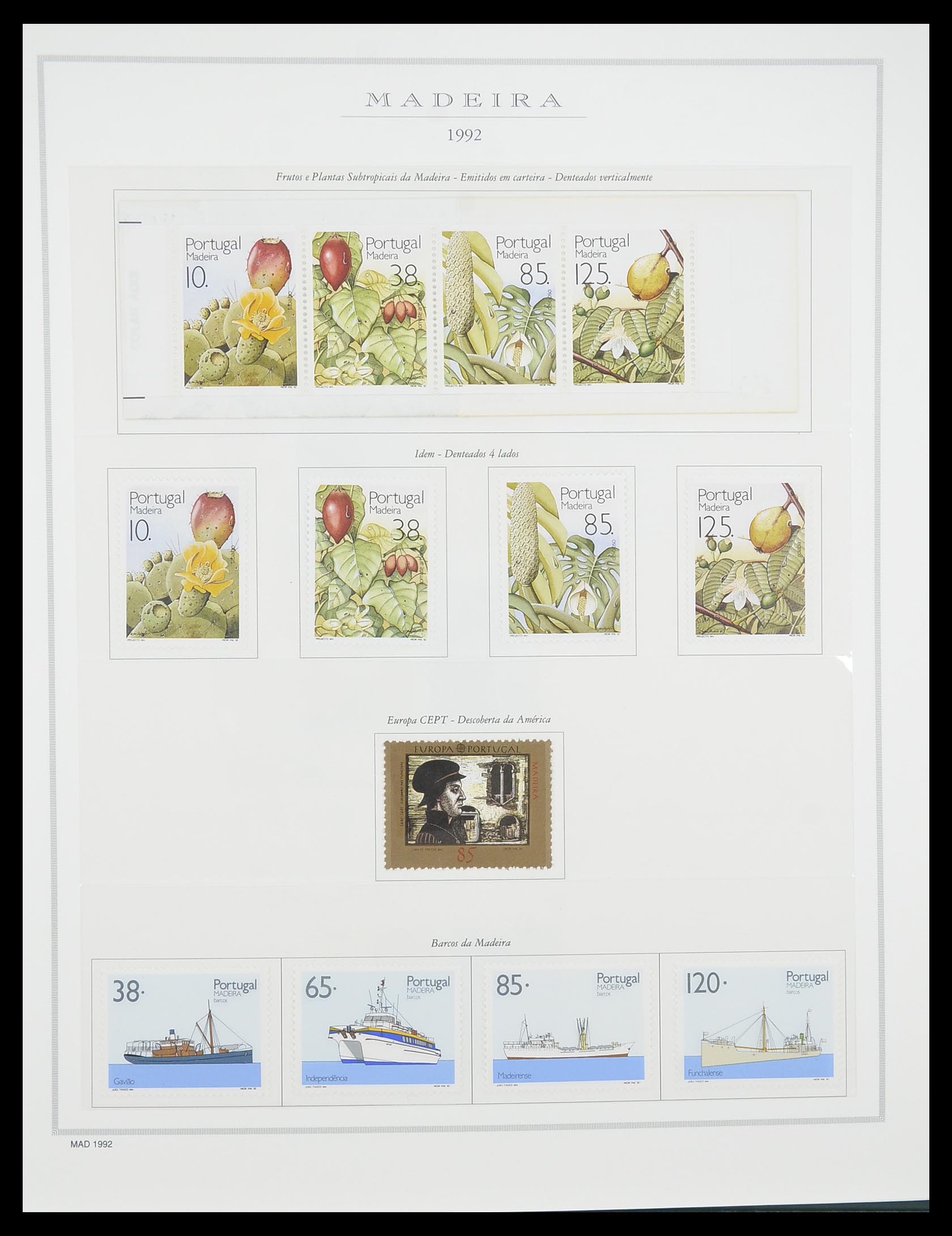 33841 099 - Postzegelverzameling 33841 Azoren en Madeira 1980-2010.