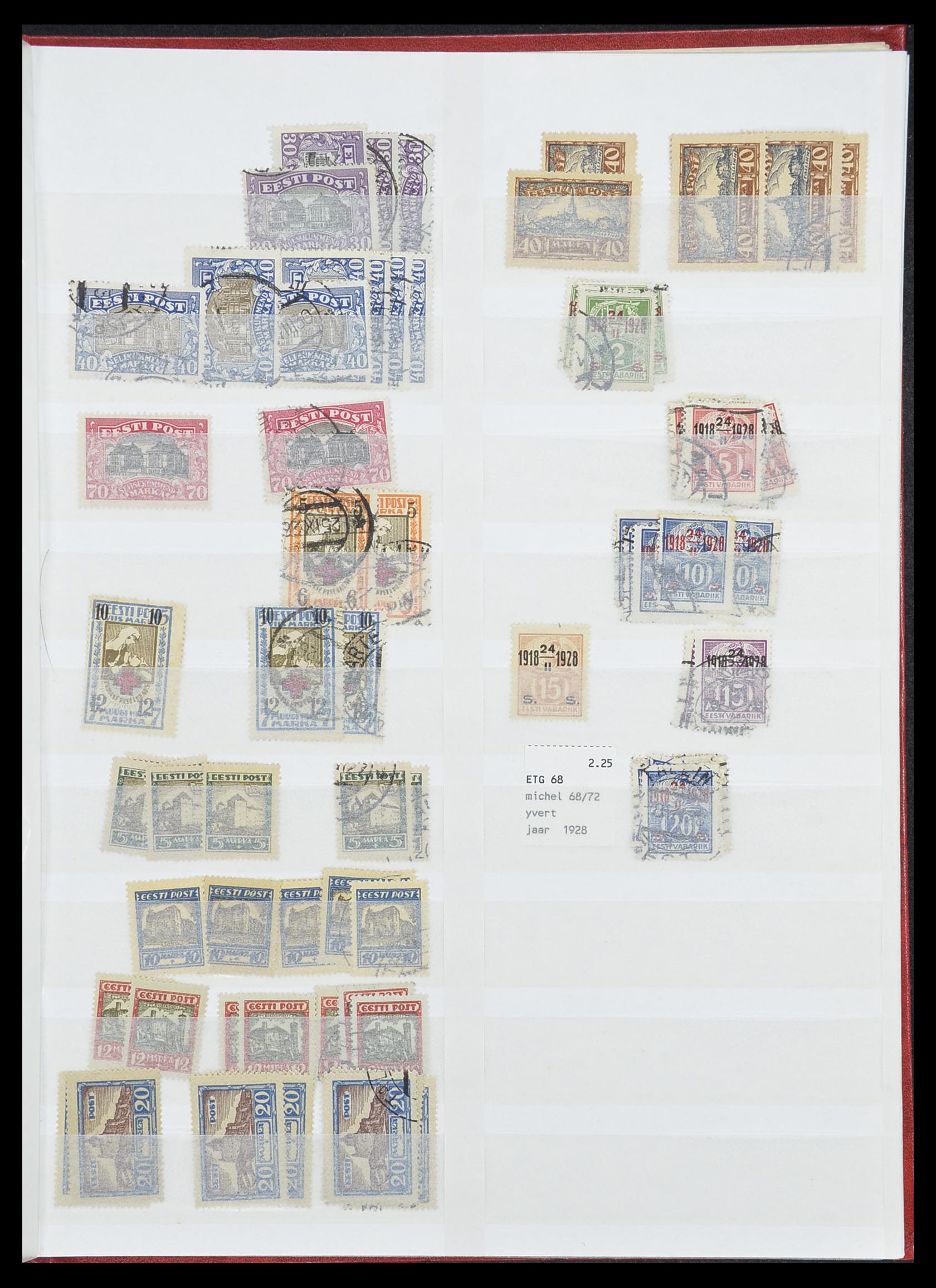 33843 005 - Postzegelverzameling 33843 Estland en Letland 1918-1940.