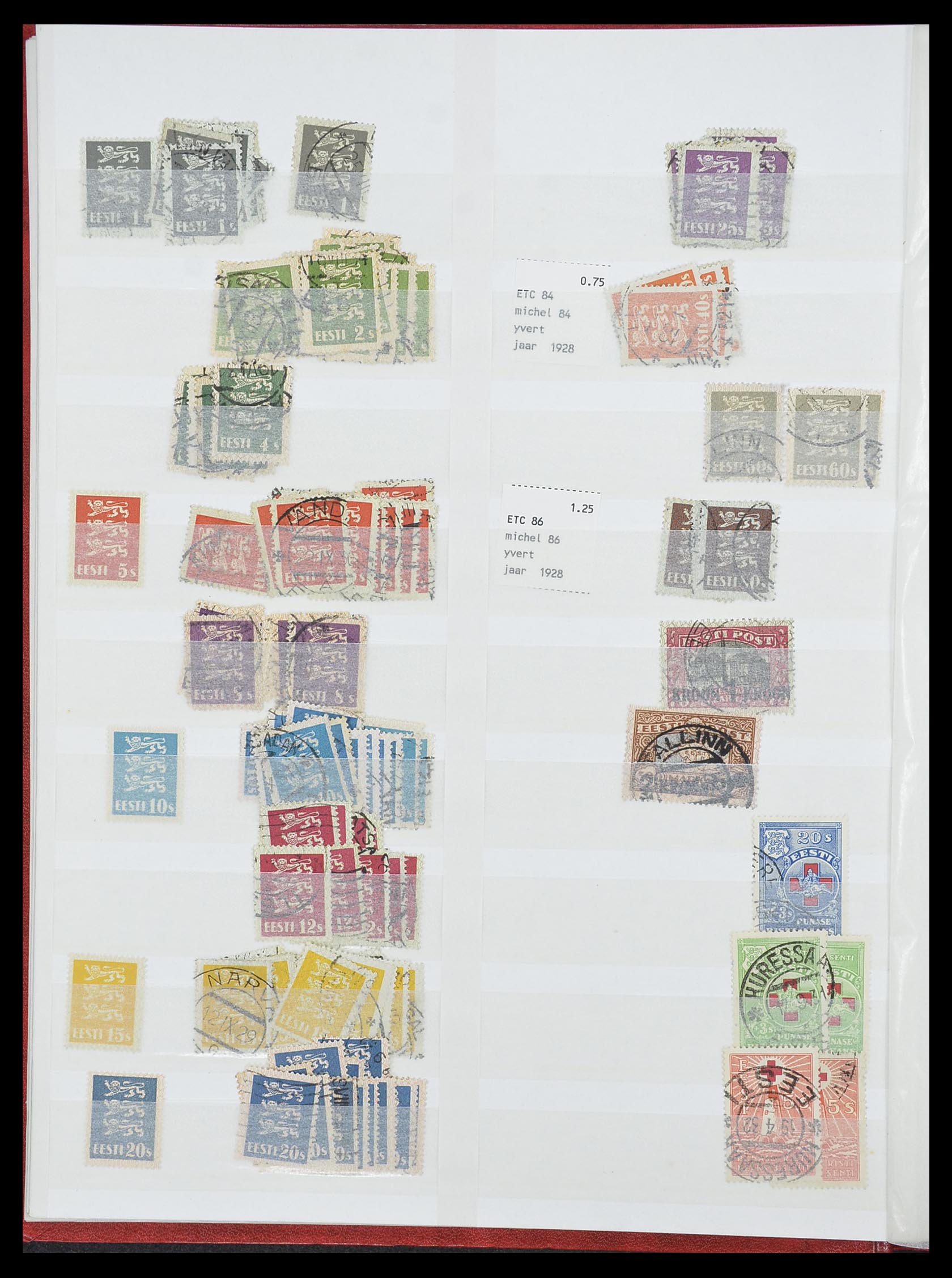 33843 006 - Postzegelverzameling 33843 Estland en Letland 1918-1940.