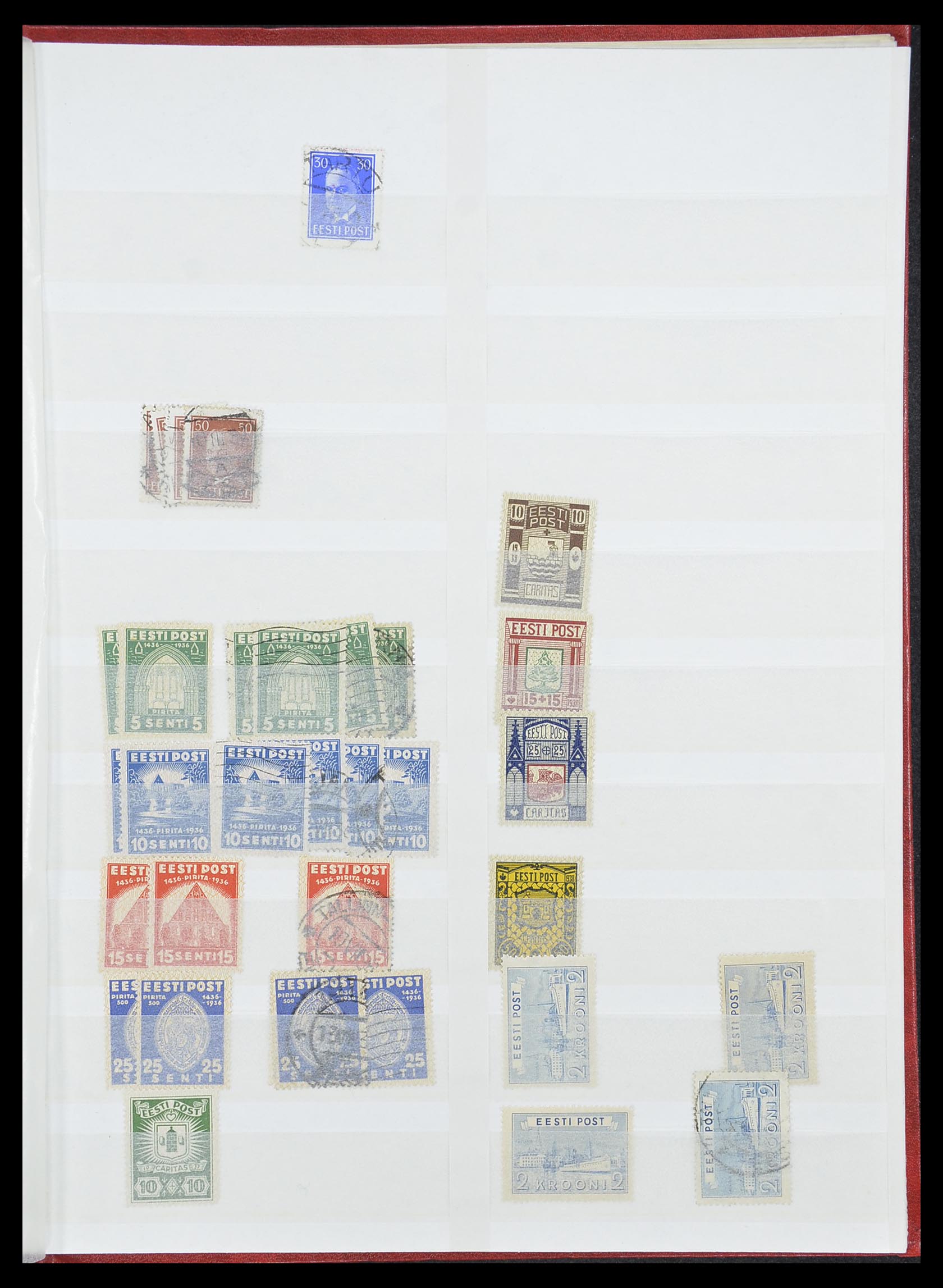 33843 009 - Postzegelverzameling 33843 Estland en Letland 1918-1940.