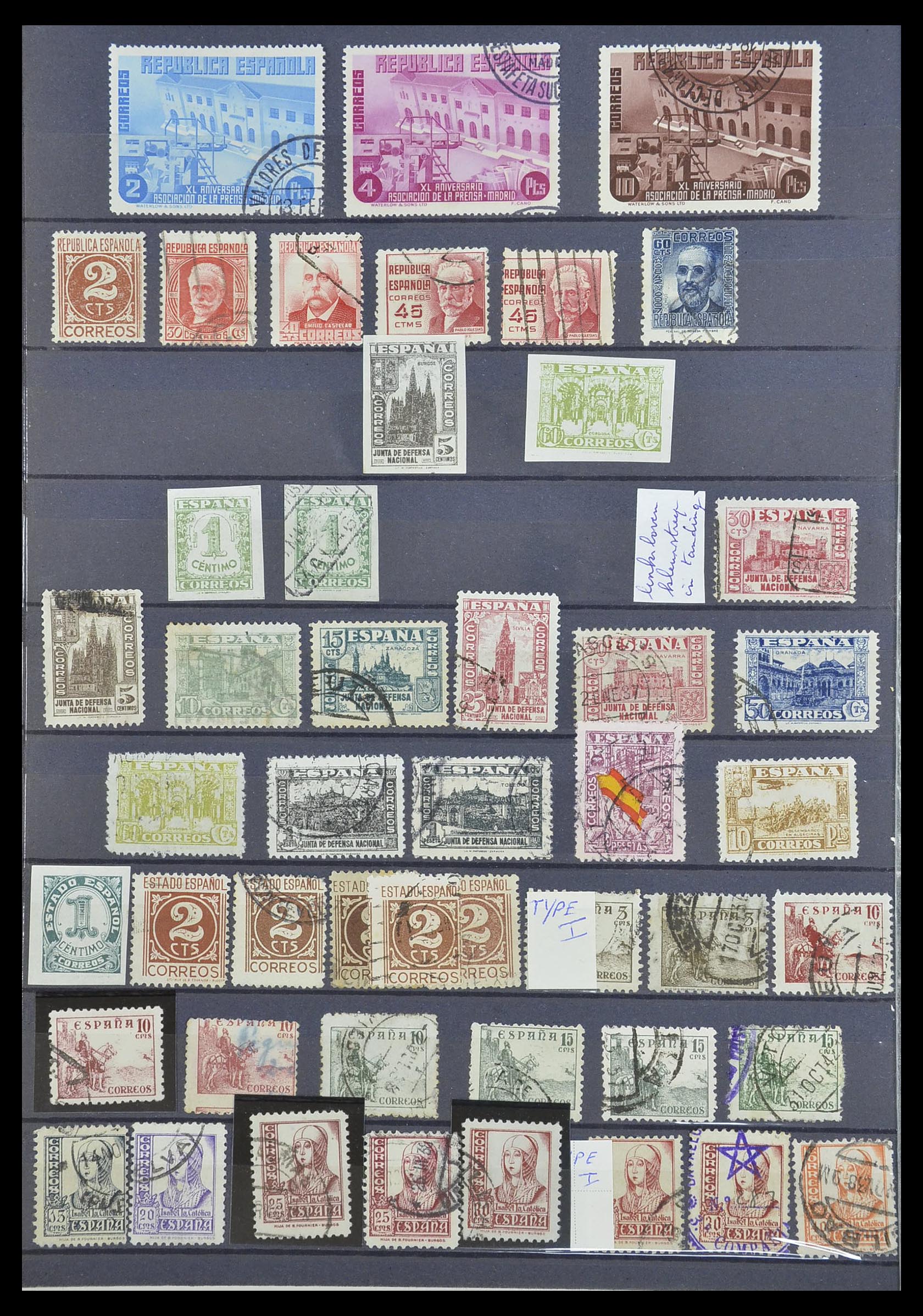 33846 012 - Postzegelverzameling 33846 Spanje 1850-2010.