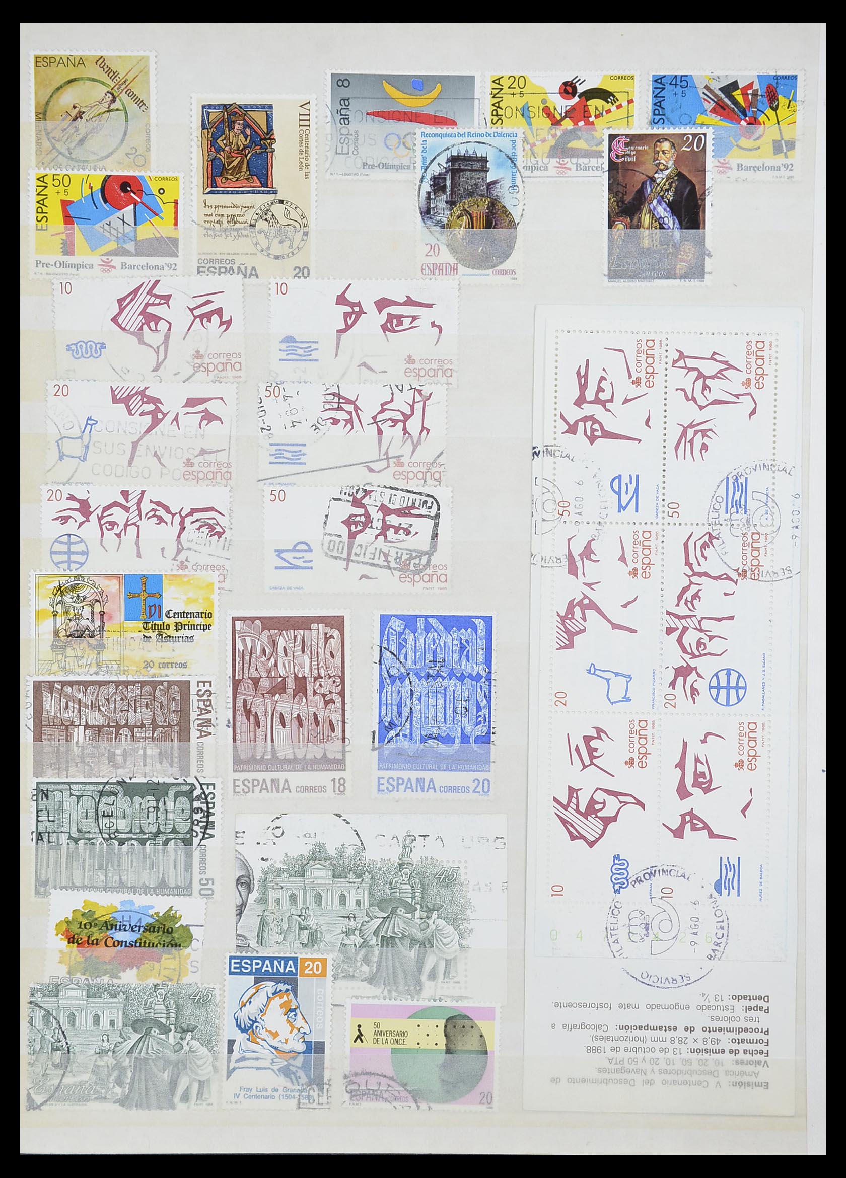 33846 054 - Postzegelverzameling 33846 Spanje 1850-2010.