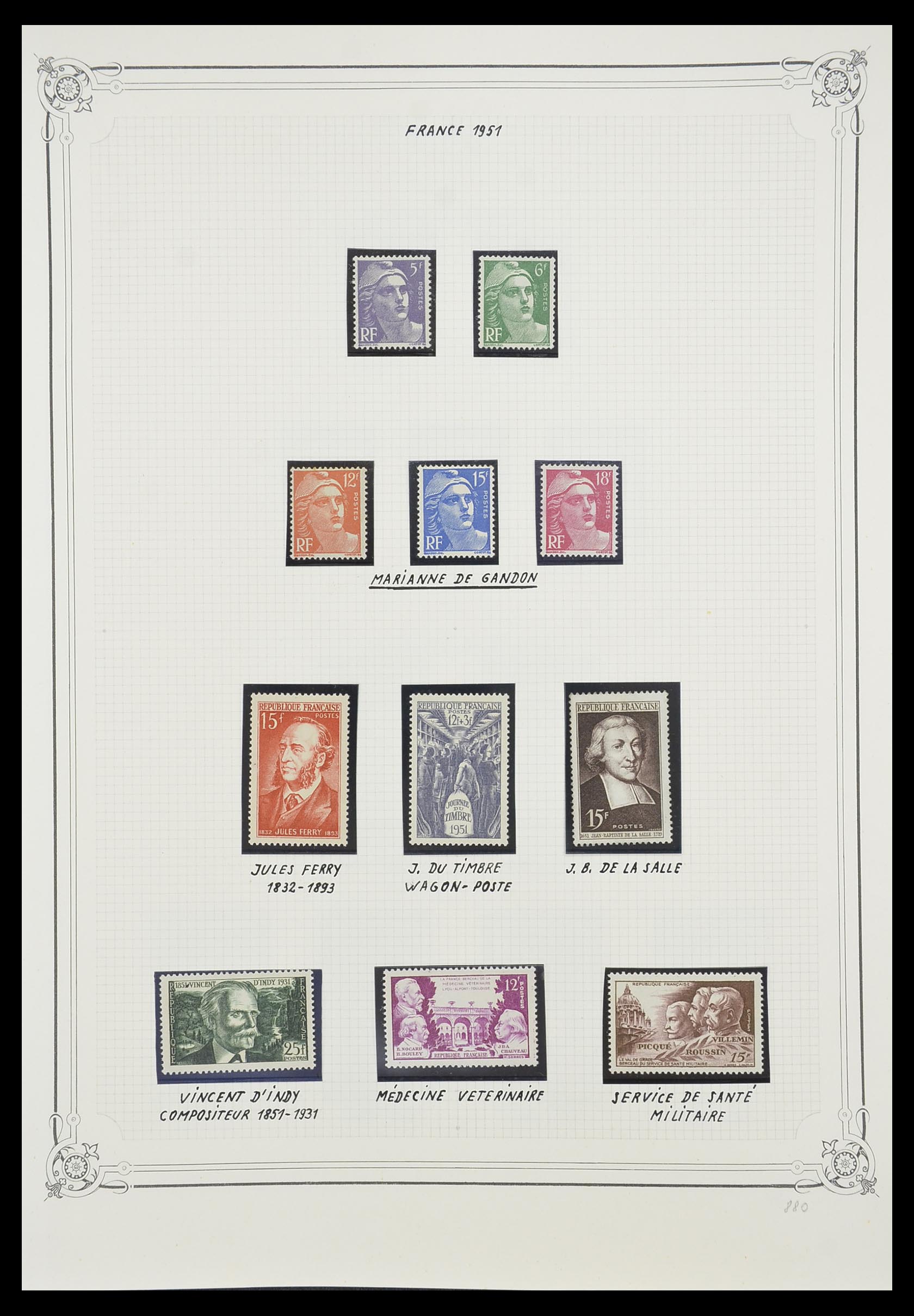 33847 001 - Postzegelverzameling 33847 Frankrijk 1951-1979.