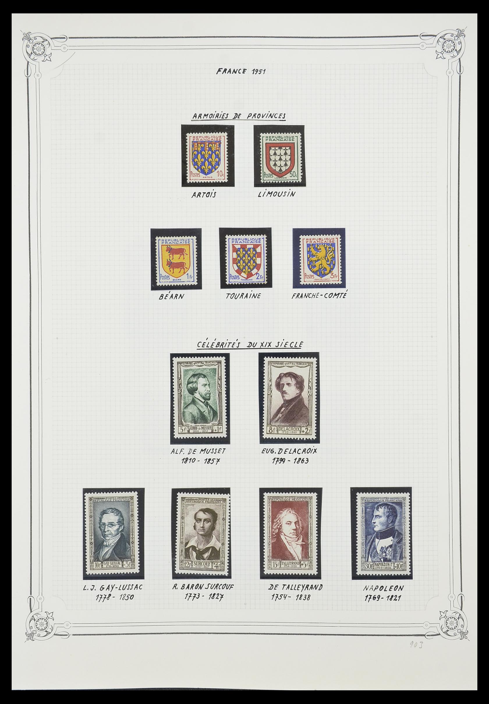 33847 002 - Postzegelverzameling 33847 Frankrijk 1951-1979.