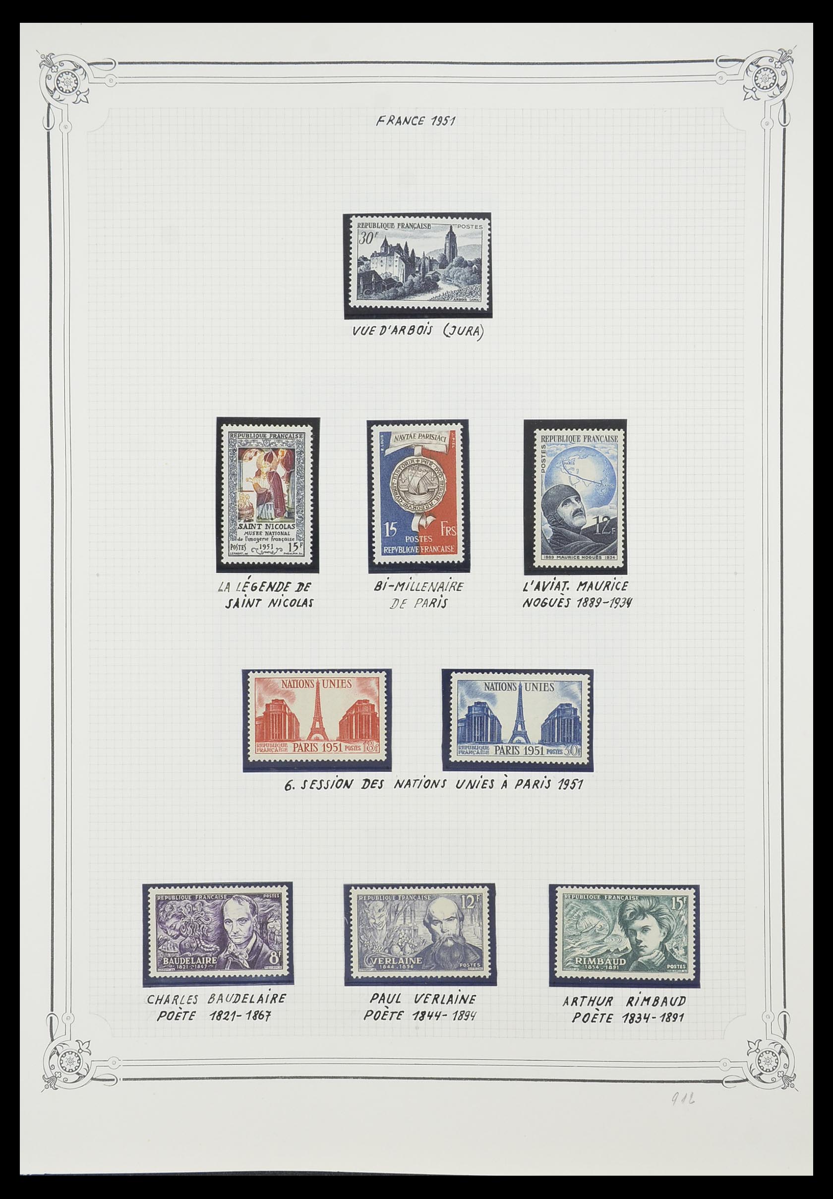 33847 003 - Postzegelverzameling 33847 Frankrijk 1951-1979.