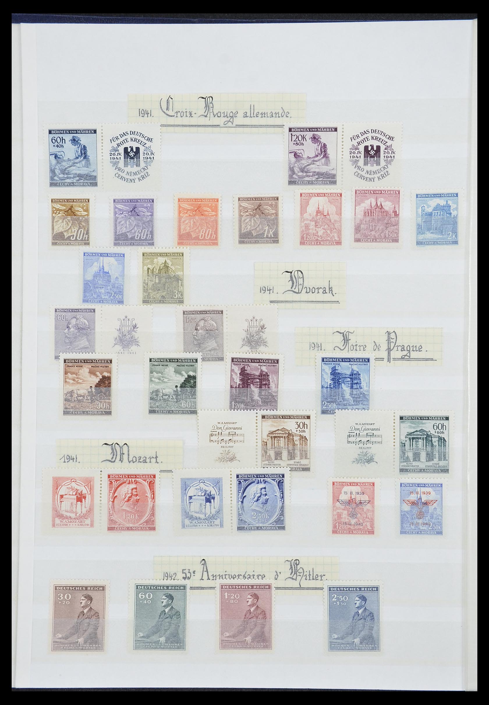 33850 010 - Postzegelverzameling 33850 Duitse bezettingen 2e wereldoorlog 1939-19