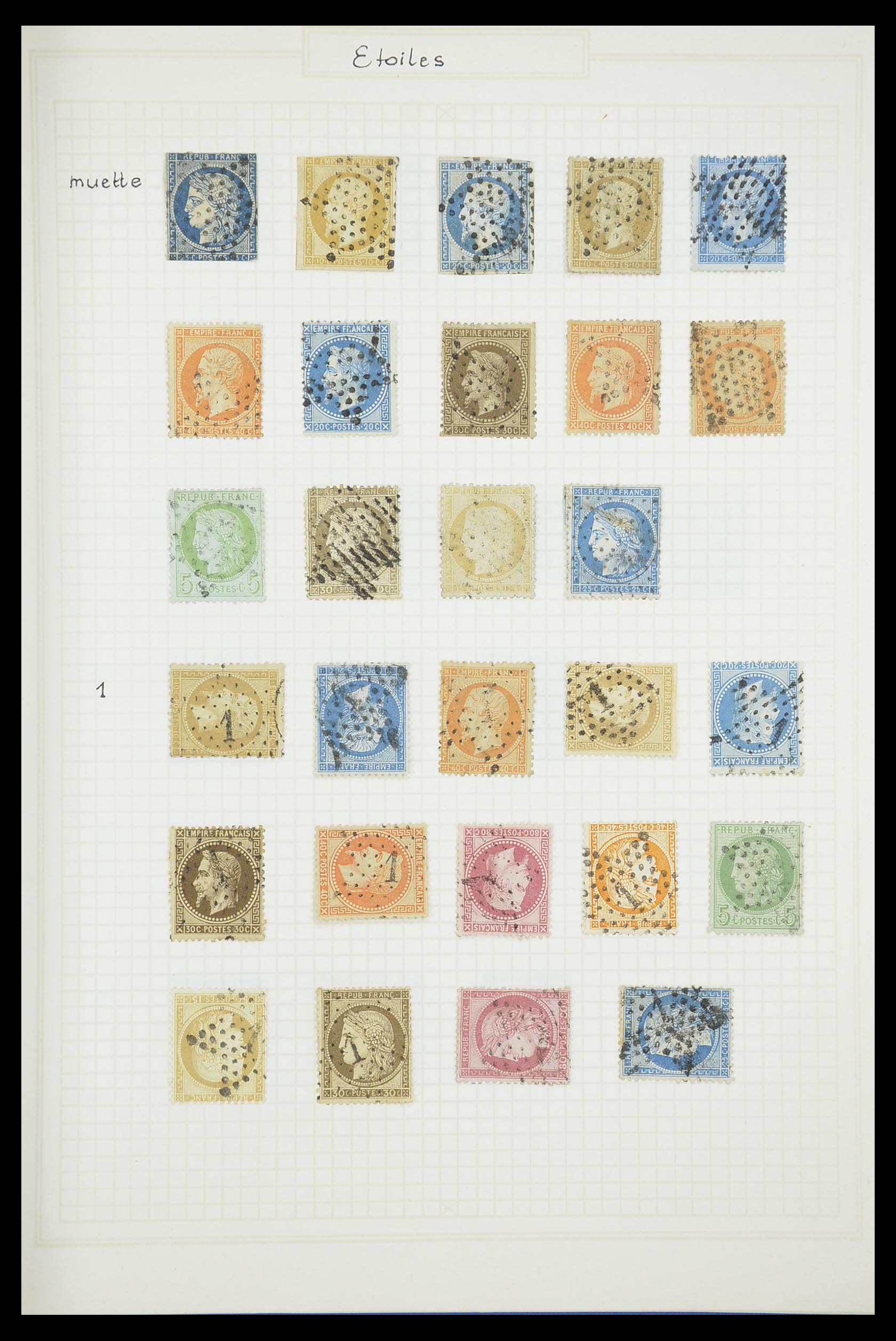 33851 001 - Stamp collection 33851 France classic cancels.