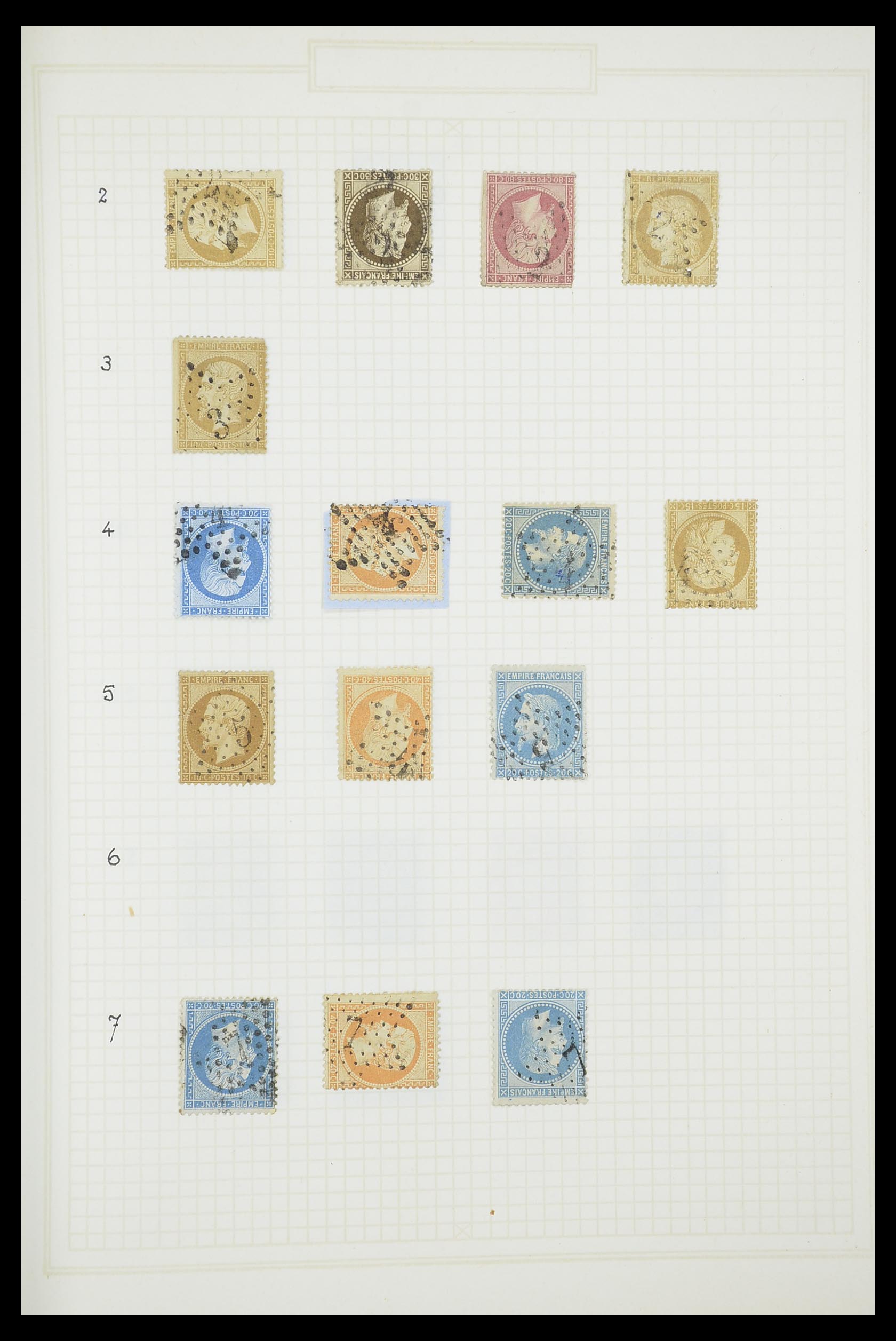 33851 002 - Stamp collection 33851 France classic cancels.