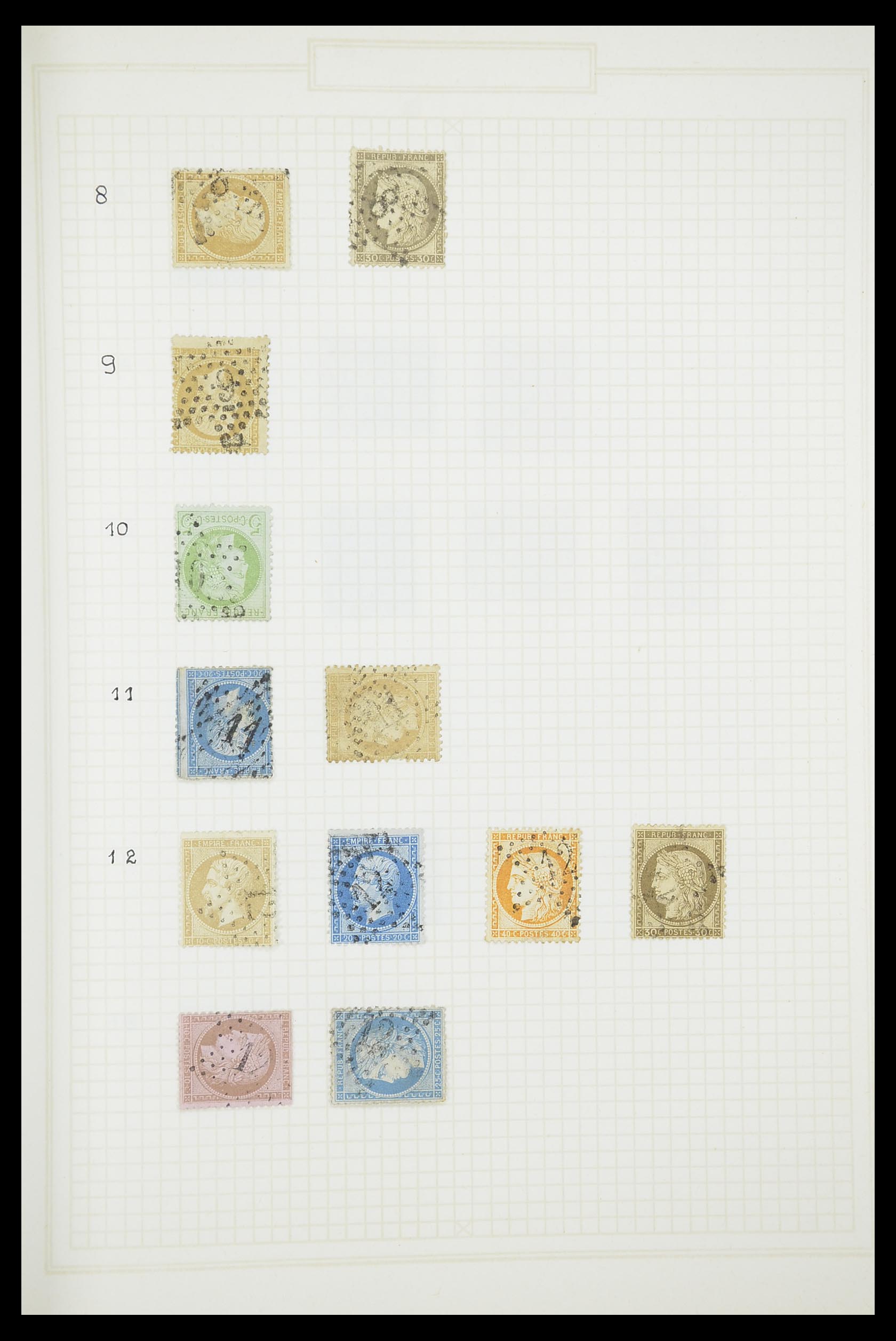 33851 003 - Stamp collection 33851 France classic cancels.